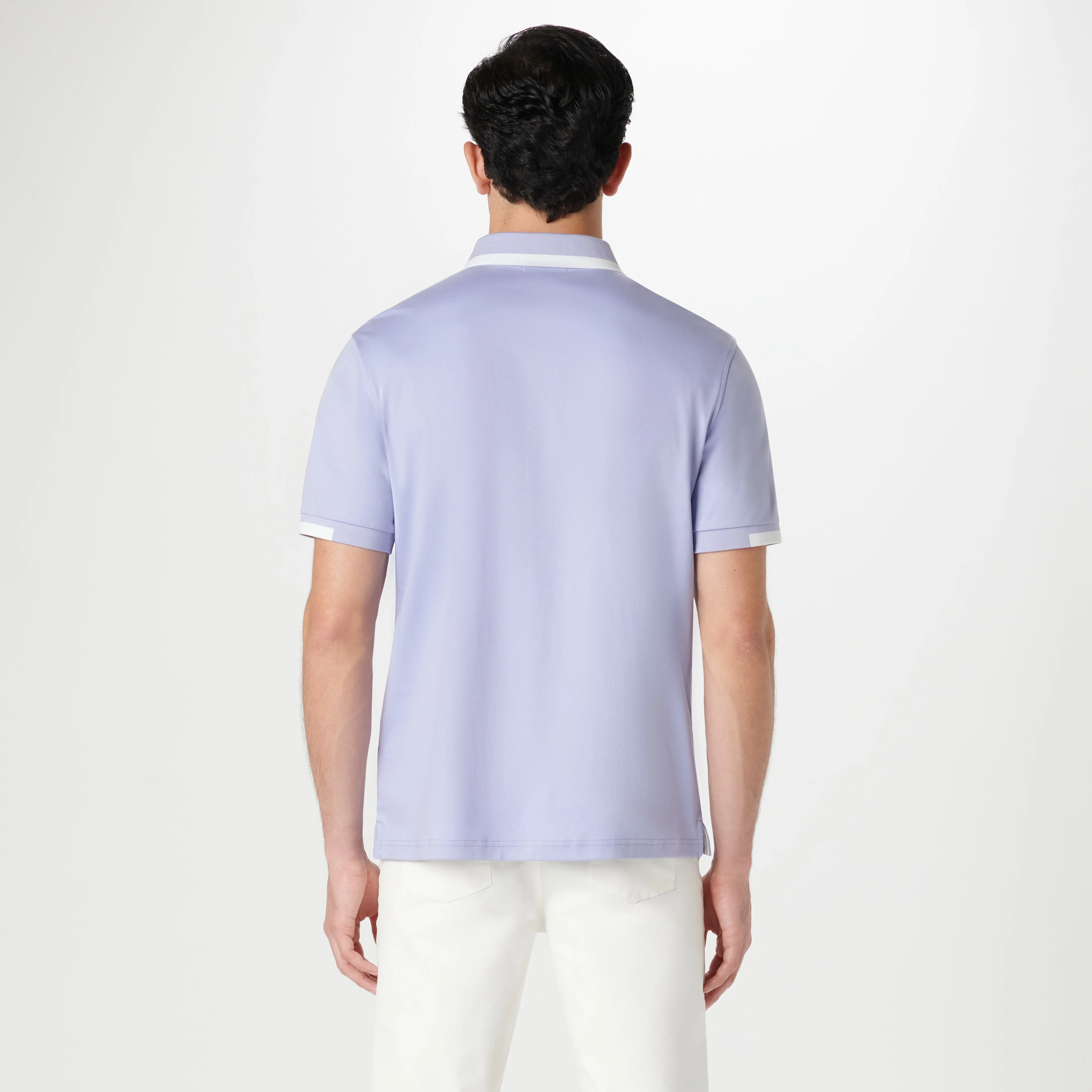 Tipped Quarter Zip Polo sold by Bugatchi product image thumbnail 4