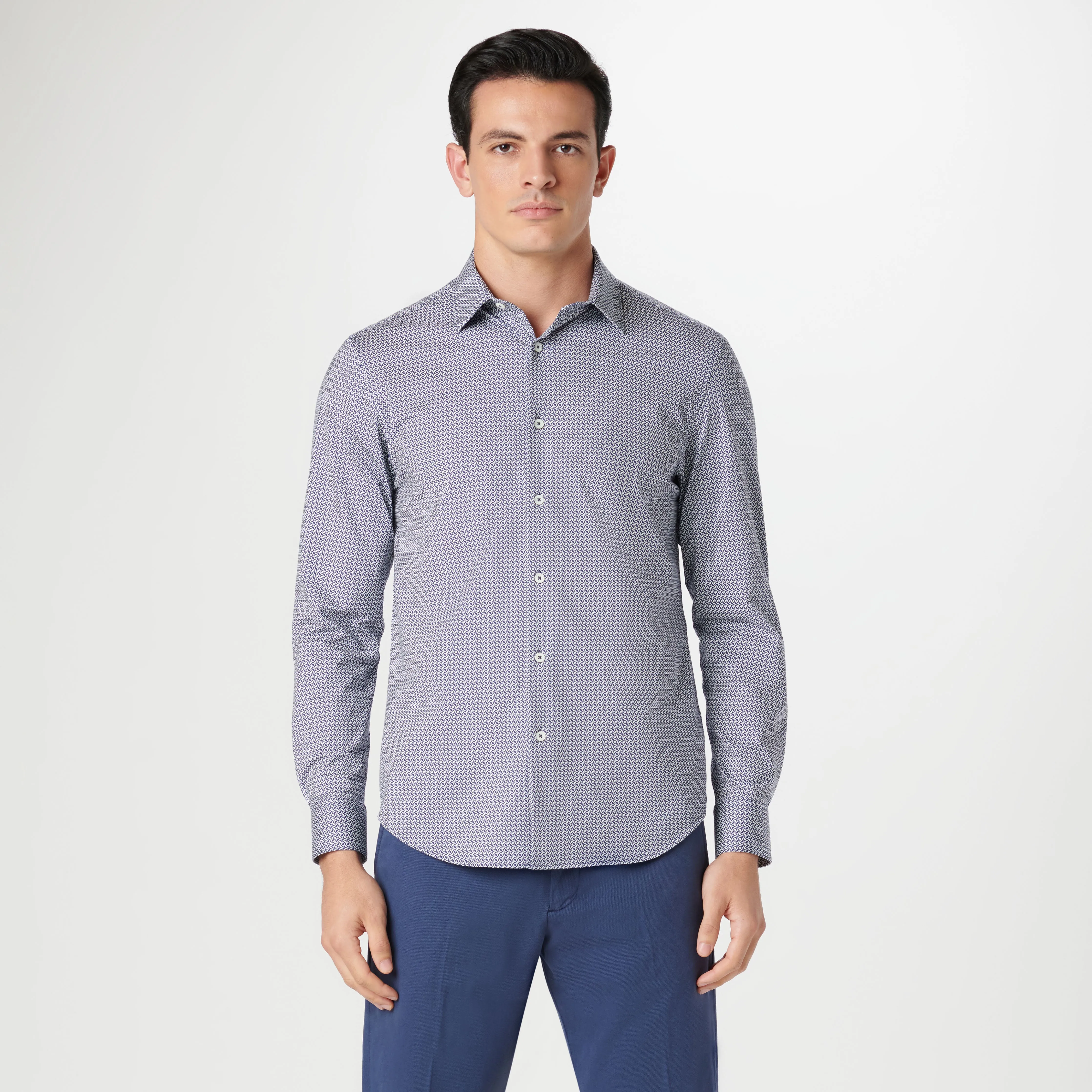 James Geometric OoohCotton Shirt sold by Bugatchi product image thumbnail 2