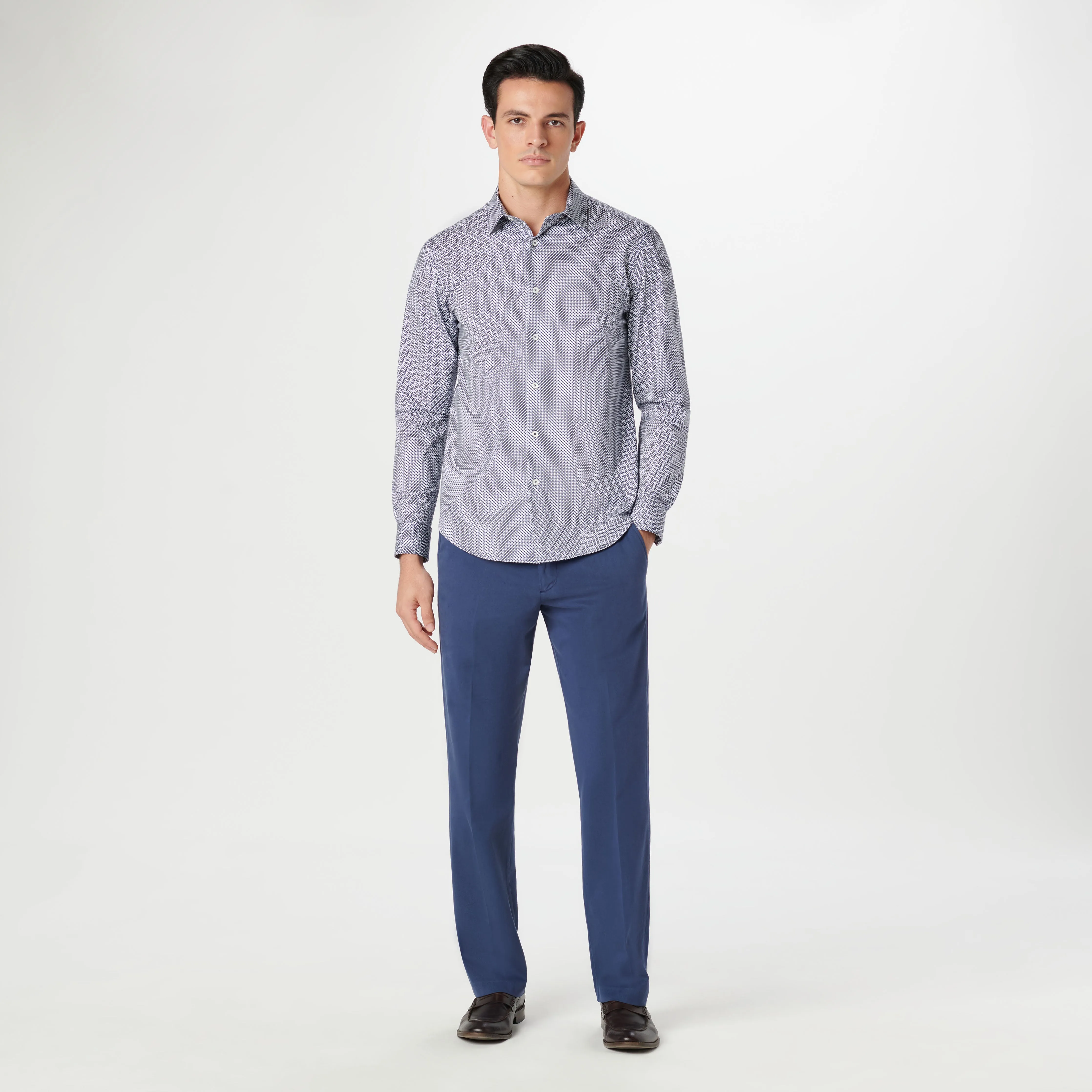 James Geometric OoohCotton Shirt sold by Bugatchi product image thumbnail 5