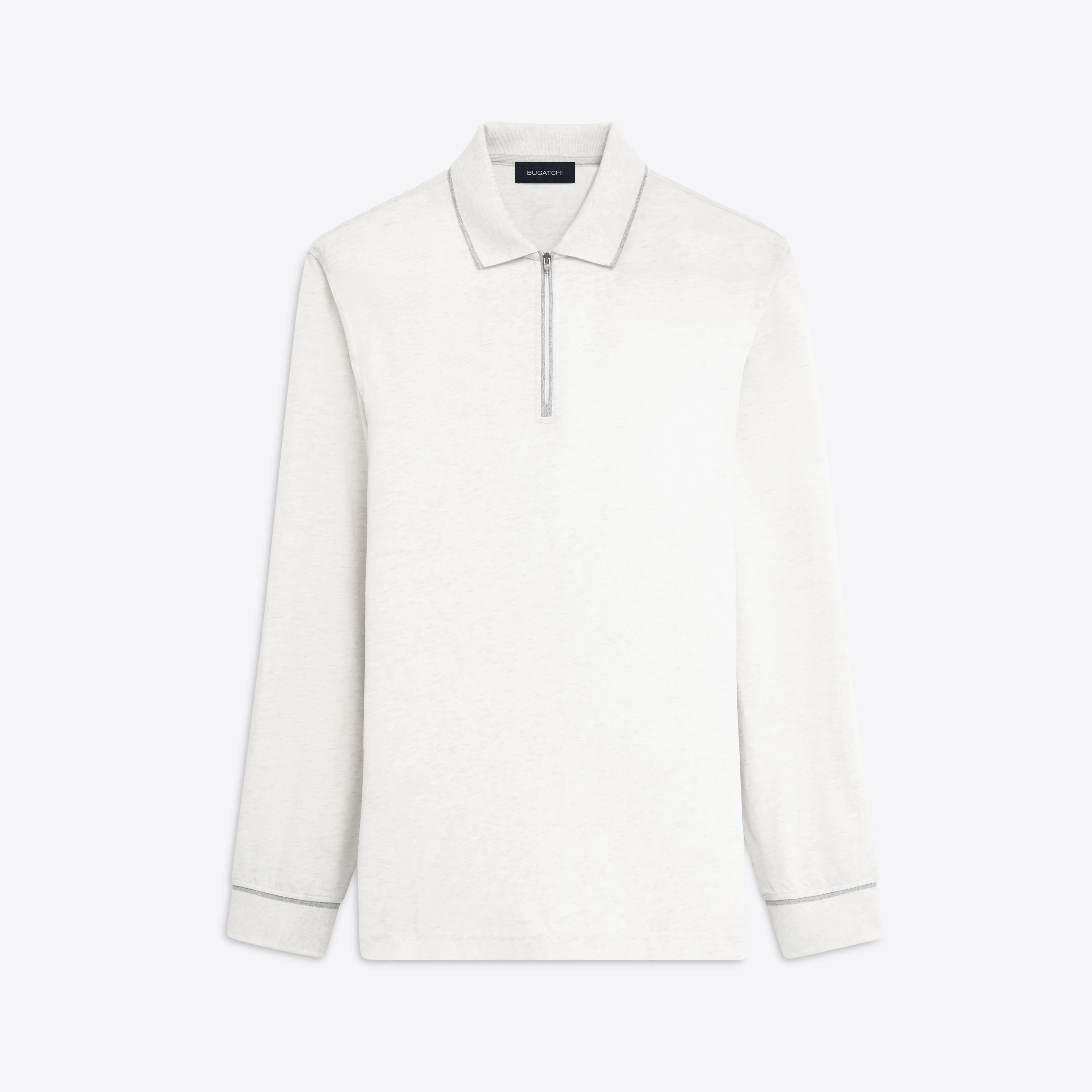 Long Sleeve Quarter Zip Polo sold by Bugatchi
