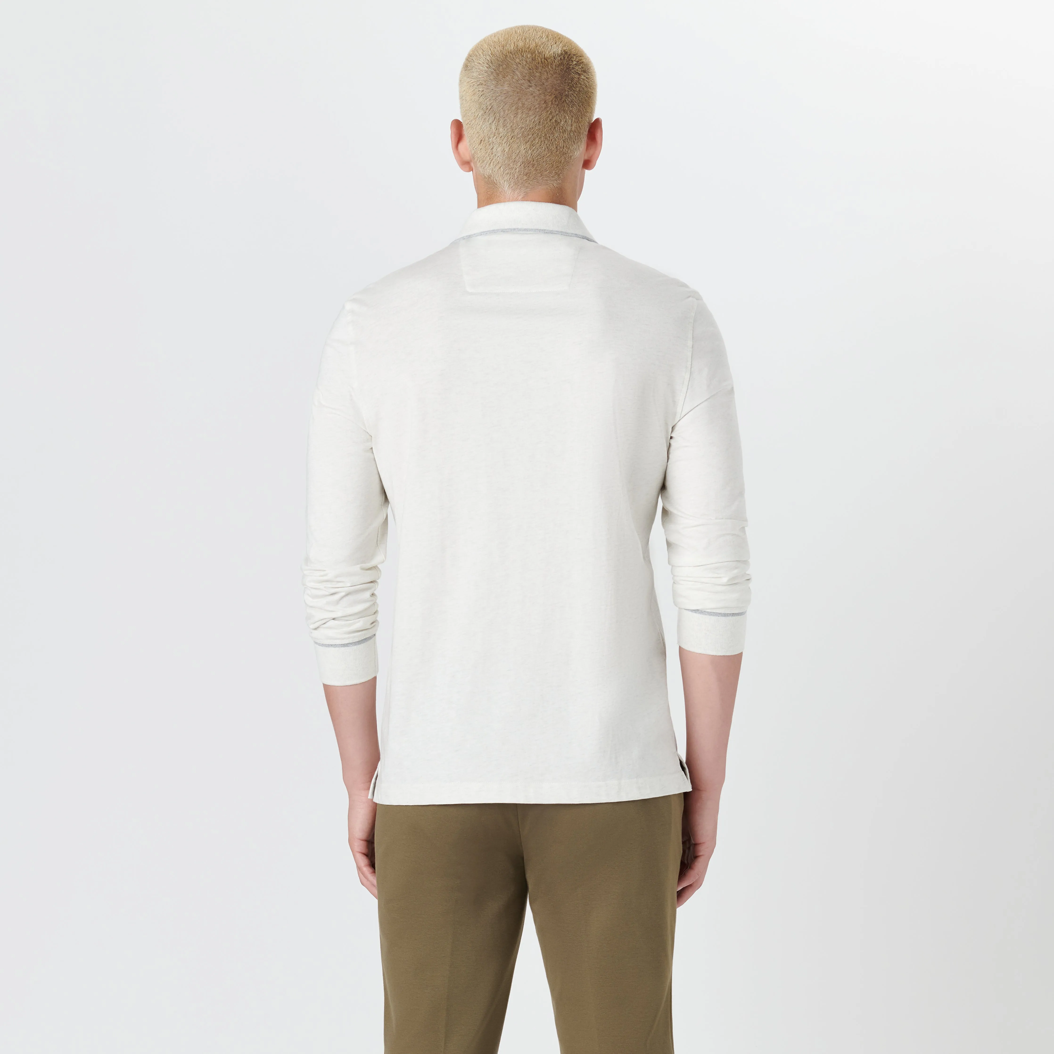 Long Sleeve Quarter Zip Polo sold by Bugatchi product image thumbnail 4