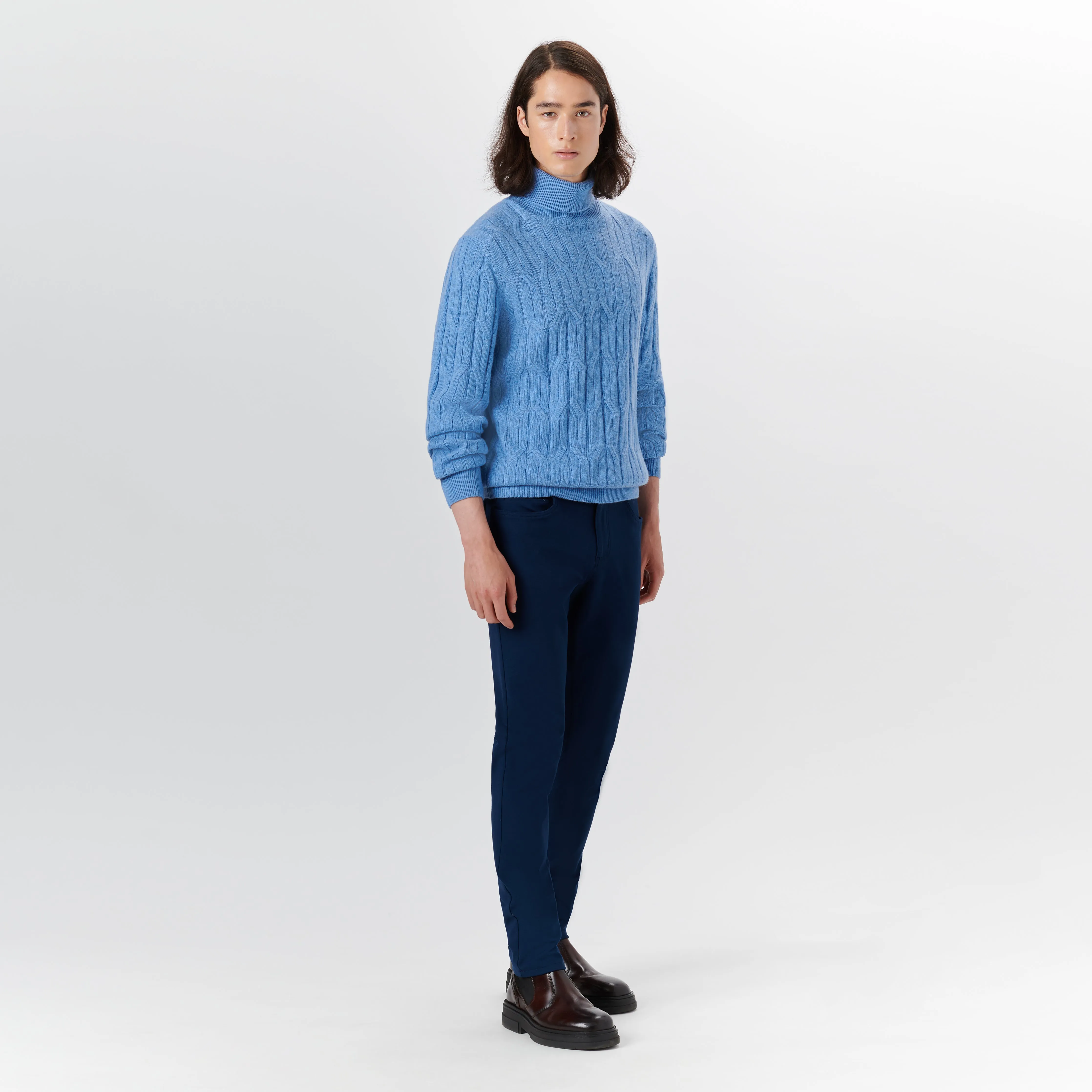 Turtle Neck Cable Jacquard Sweater sold by Bugatchi product image thumbnail 5