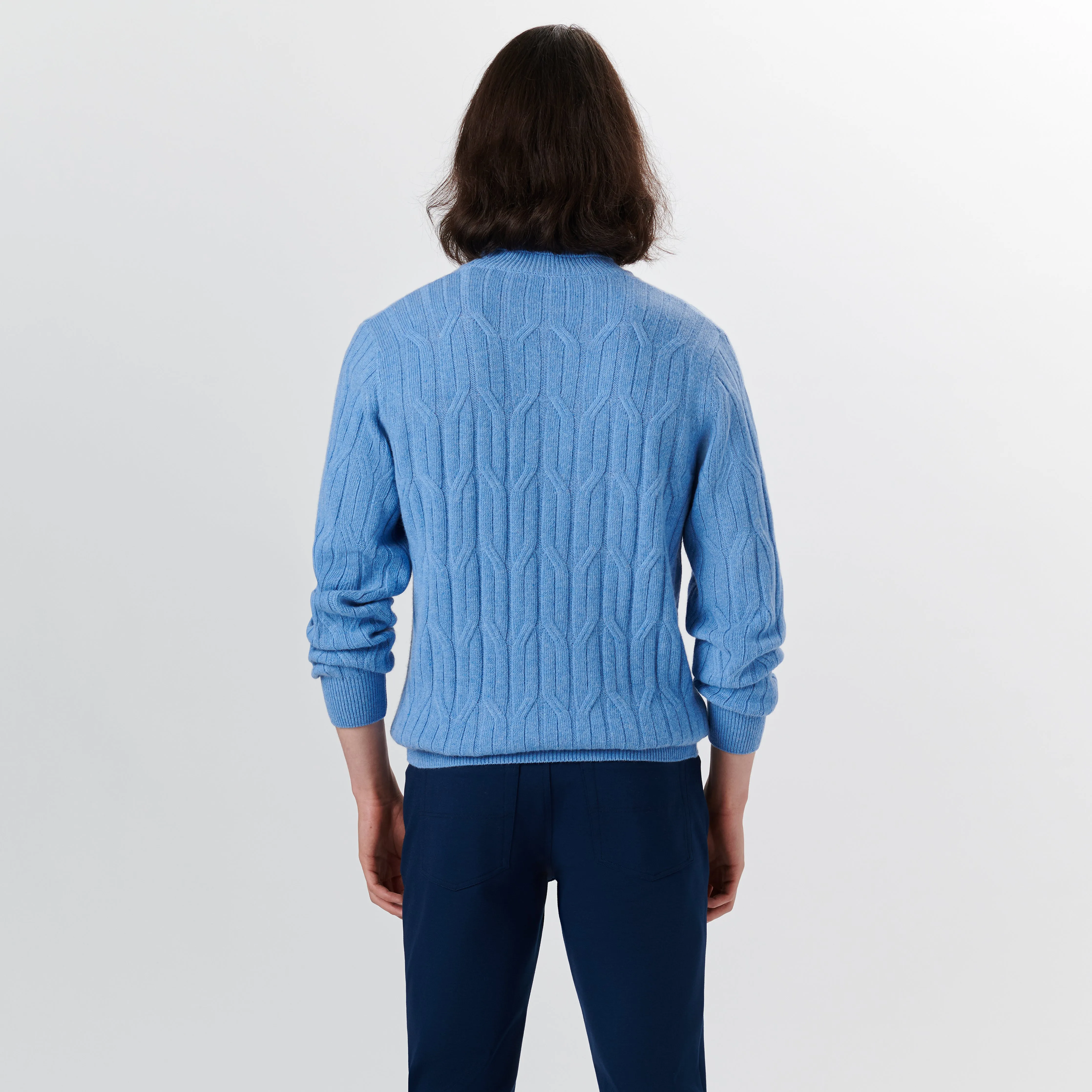 Turtle Neck Cable Jacquard Sweater sold by Bugatchi product image thumbnail 4