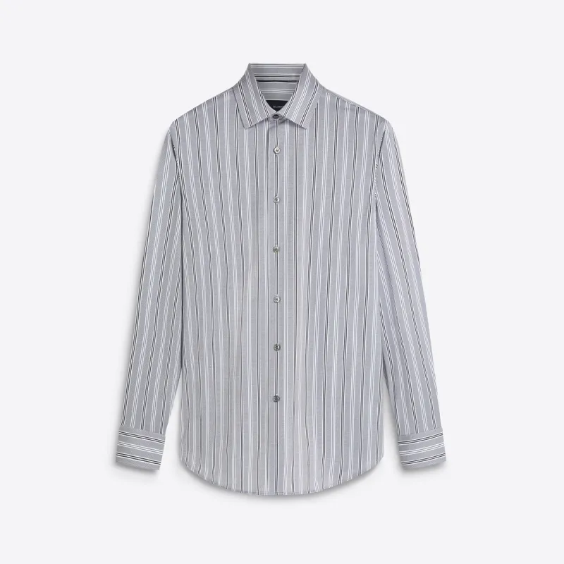 JAMES Shadow Stripe OoohCotton Shirt sold by Bugatchi