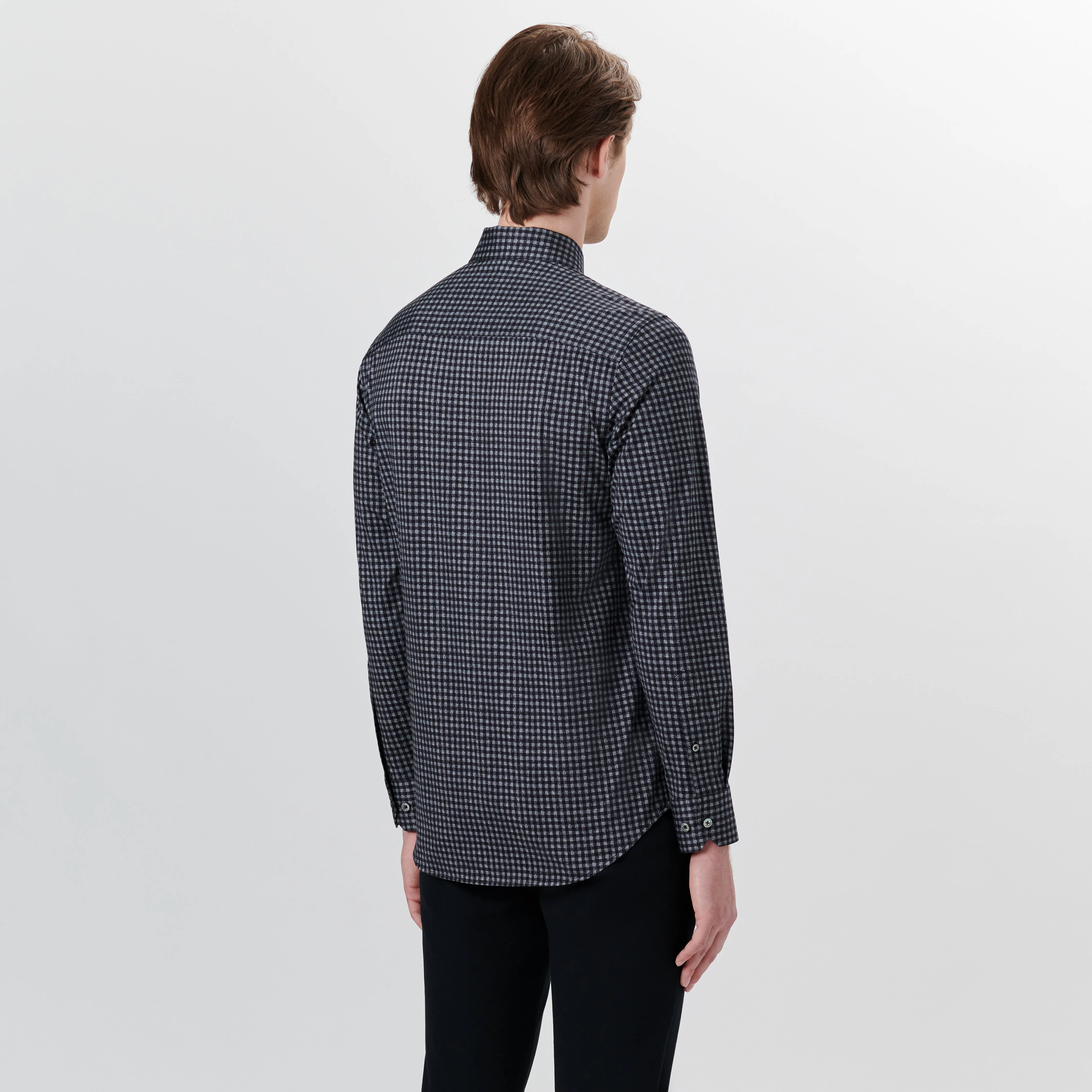 JAMES Gingham Check OoohCotton Shirt sold by Bugatchi product image thumbnail 4