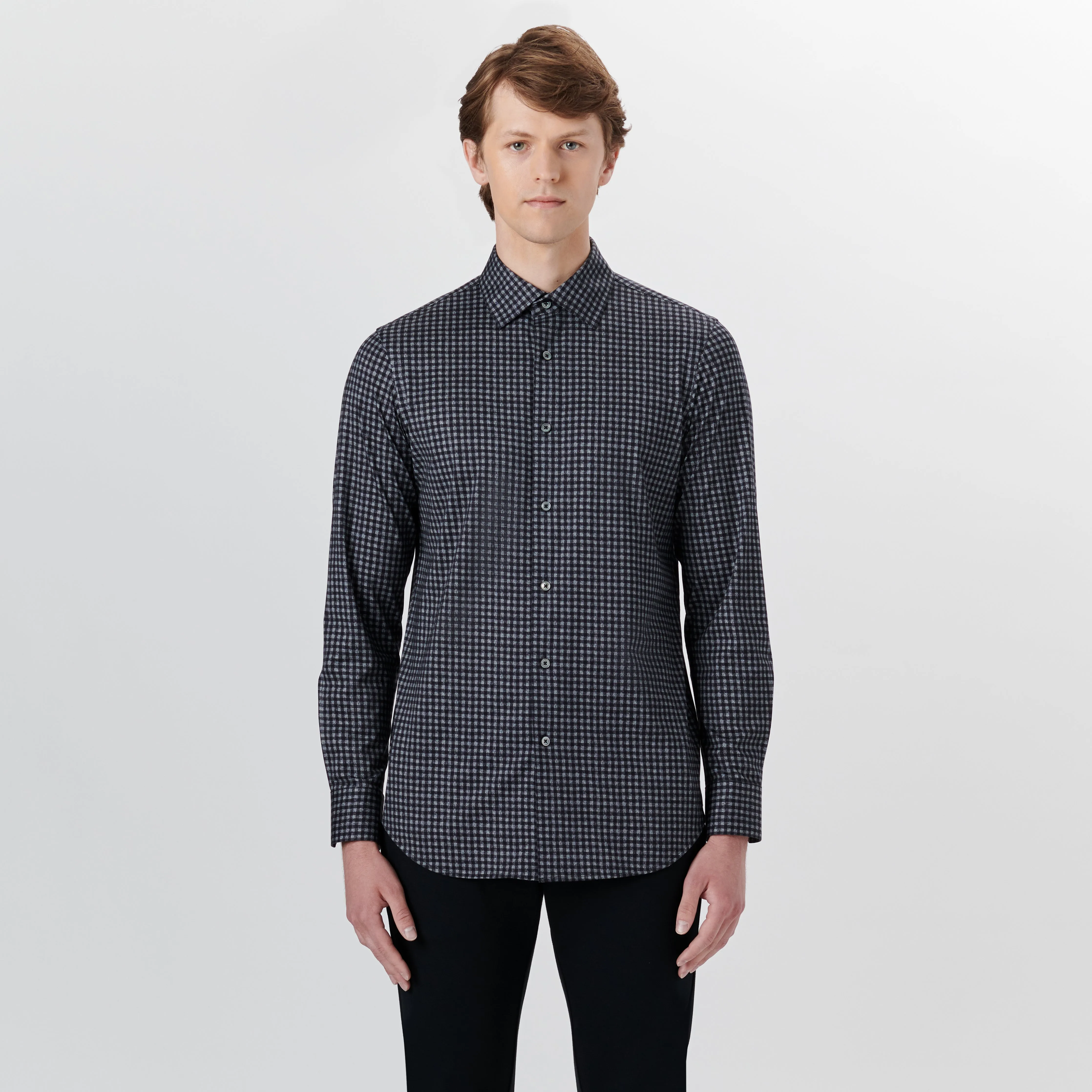 JAMES Gingham Check OoohCotton Shirt sold by Bugatchi product image thumbnail 2