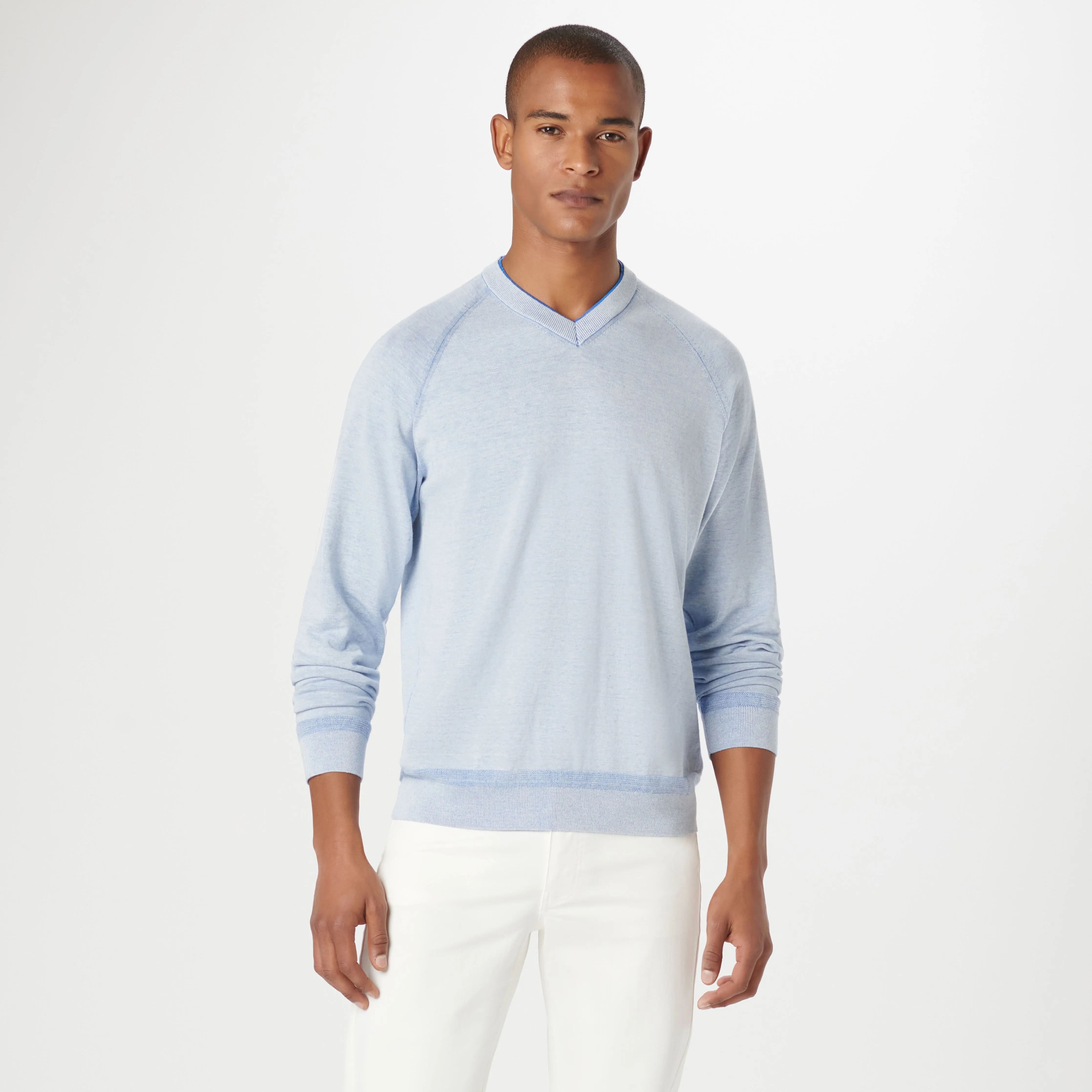 Solid V-Neck Sweater sold by Bugatchi product image thumbnail 2