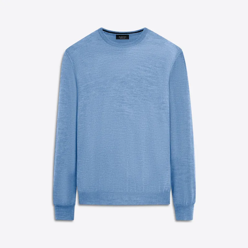 Super Merino Crew Neck Solid Sweater sold by Bugatchi