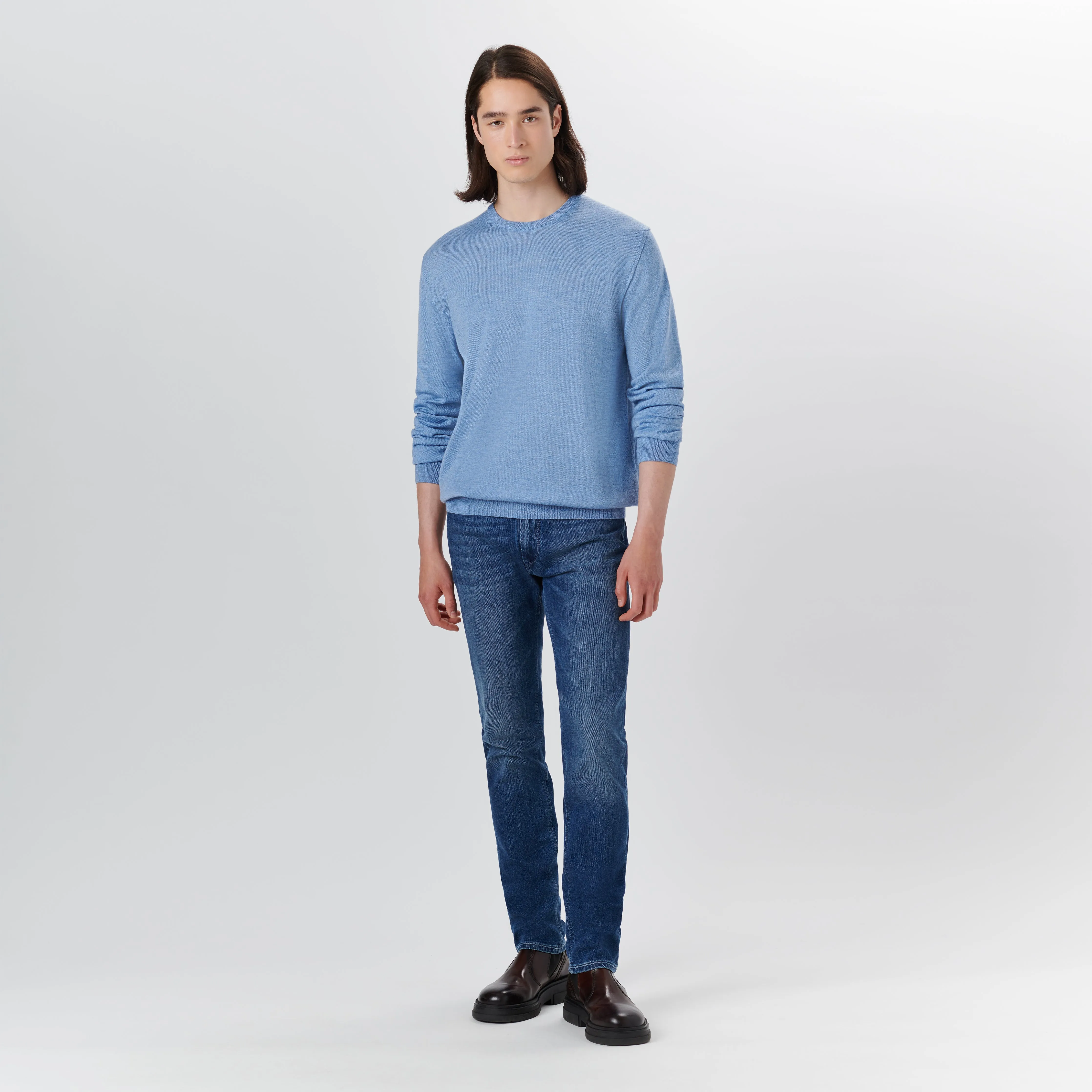 Super Merino Crew Neck Solid Sweater sold by Bugatchi product image thumbnail 5