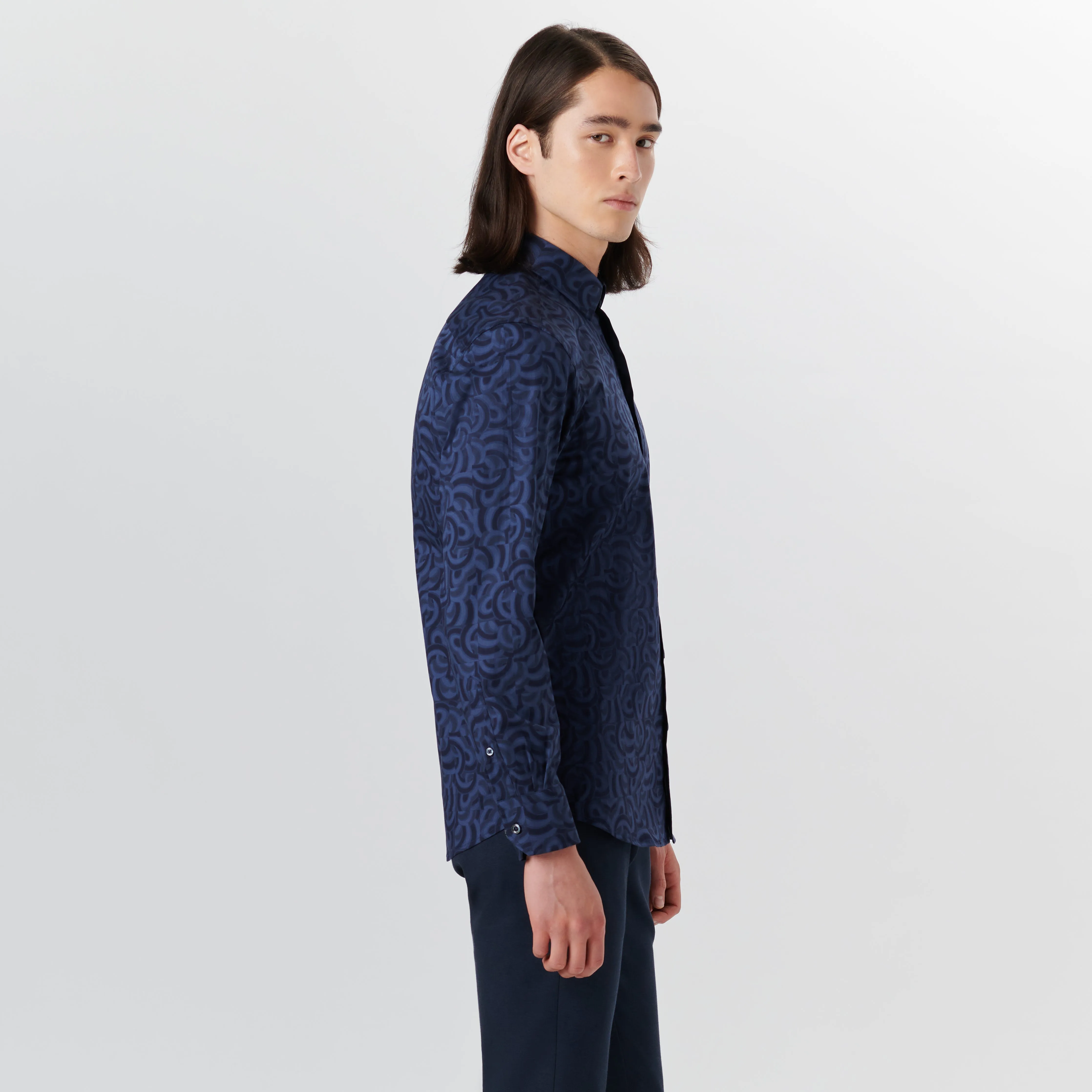 JULIAN Abstract Print Shirt sold by Bugatchi product image thumbnail 3