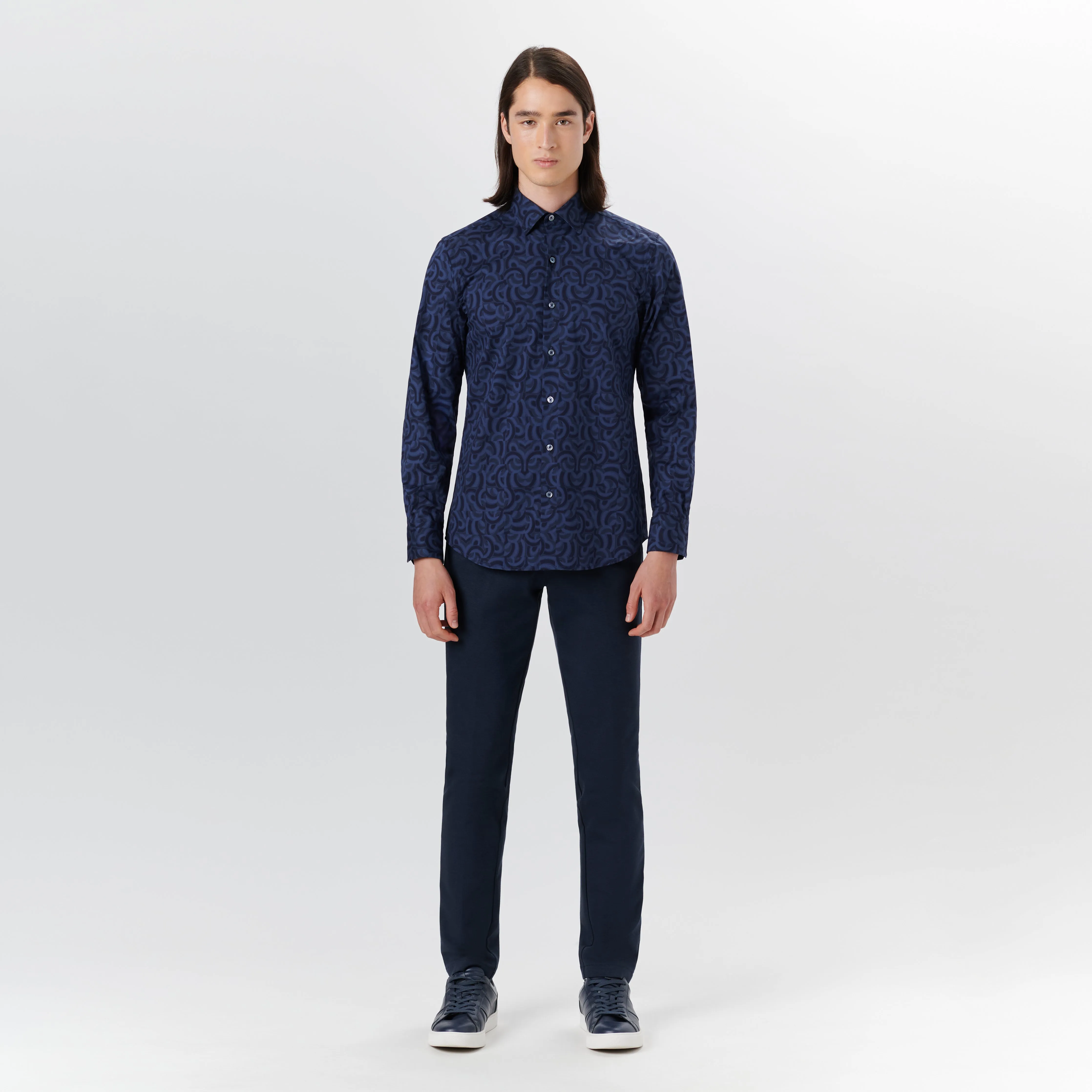 JULIAN Abstract Print Shirt sold by Bugatchi product image thumbnail 5