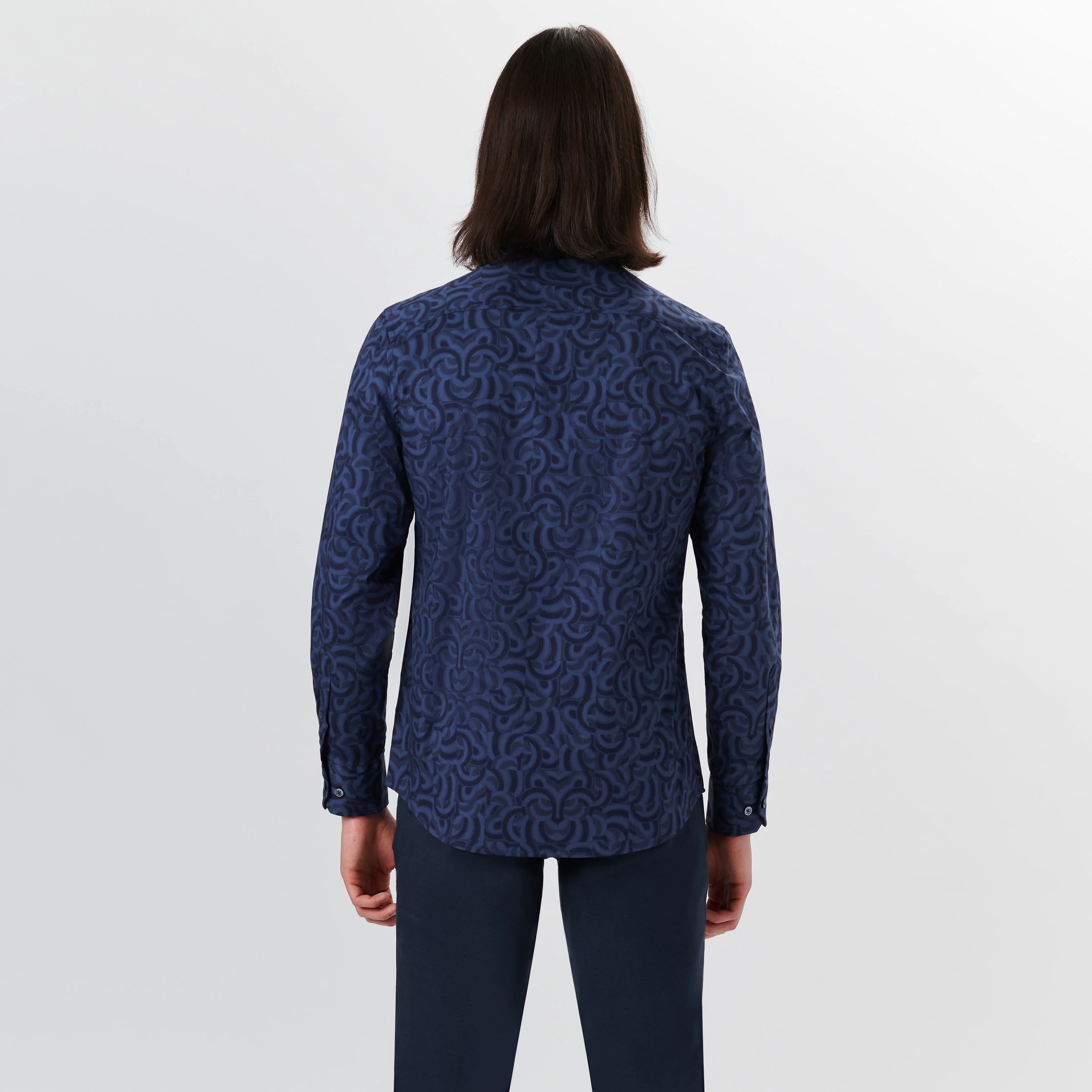 JULIAN Abstract Print Shirt sold by Bugatchi product image thumbnail 4
