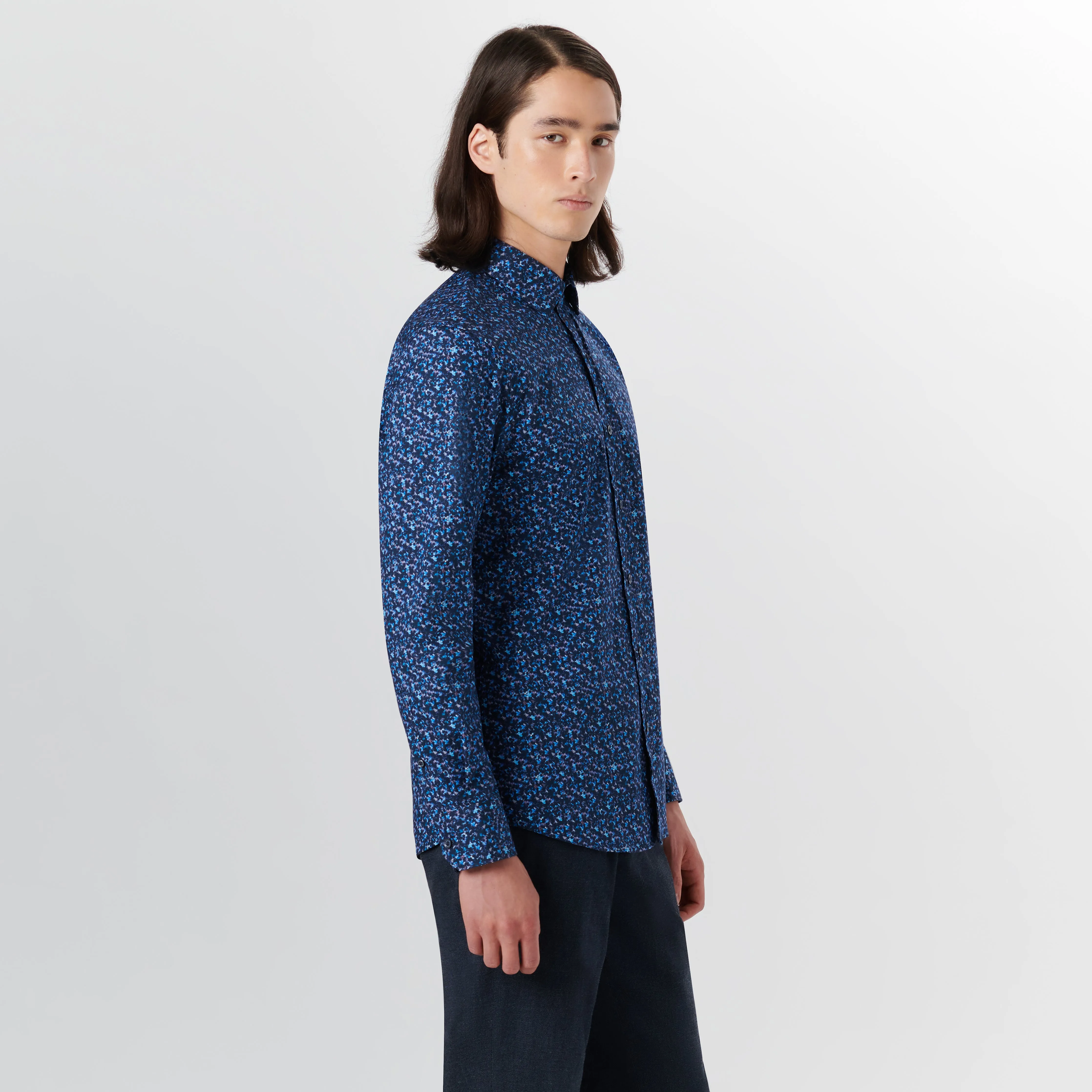 JULIAN Floral Print Shirt sold by Bugatchi product image thumbnail 3