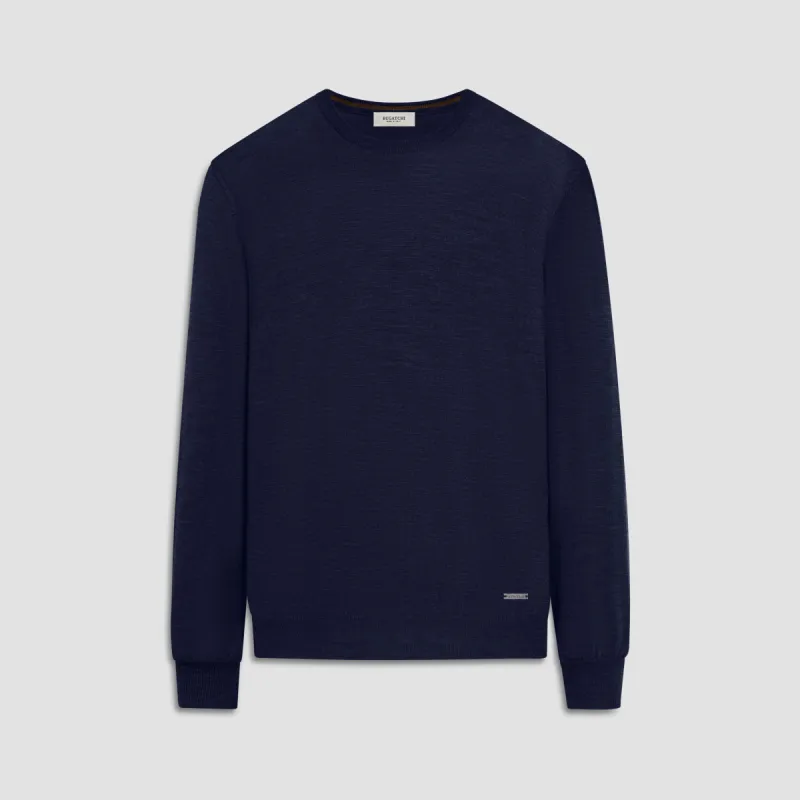 Scott Crew Neck Super Merino Sweater made by Bugatchi