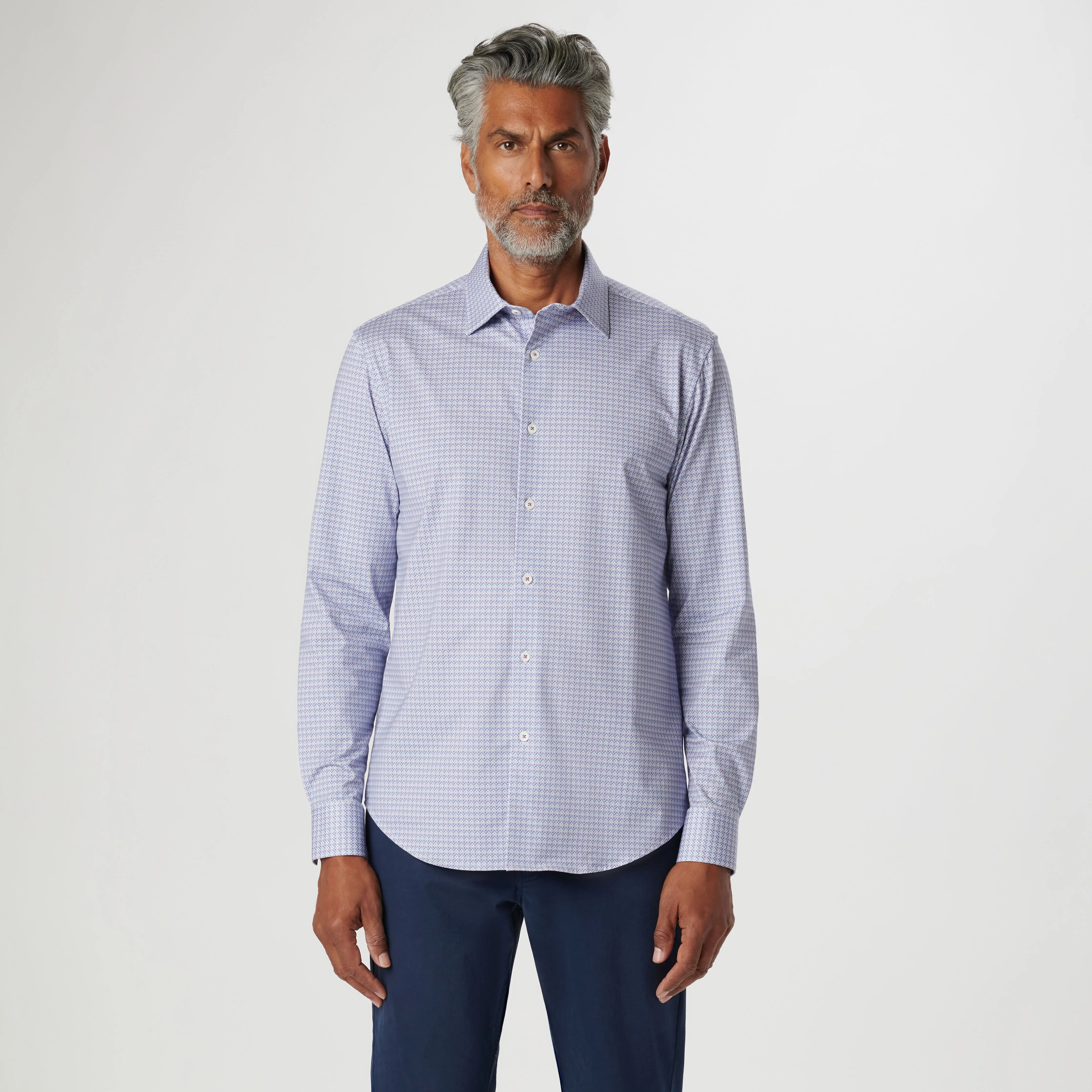 James Diamond Check OoohCotton Shirt sold by Bugatchi product image thumbnail 2