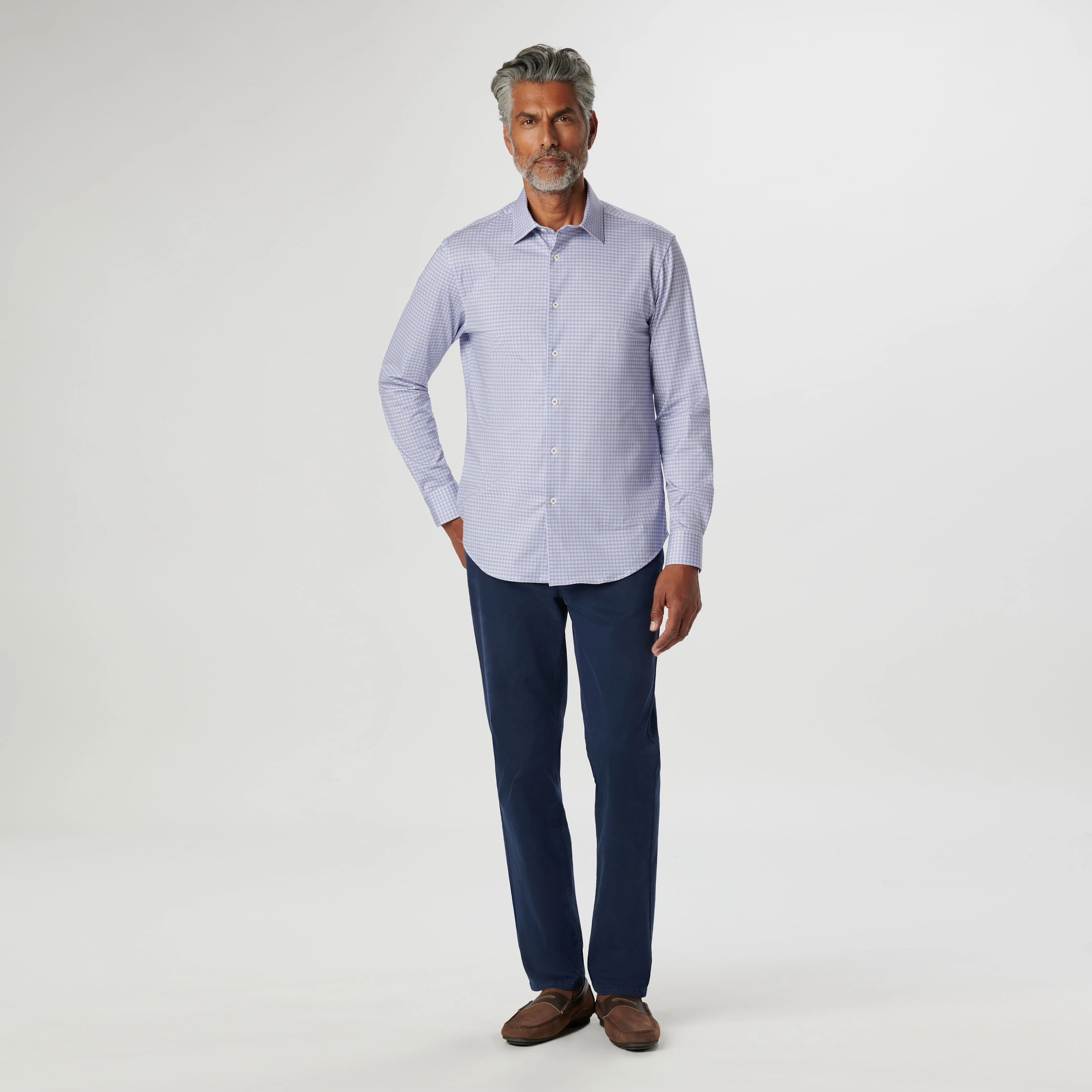 James Diamond Check OoohCotton Shirt sold by Bugatchi product image thumbnail 5