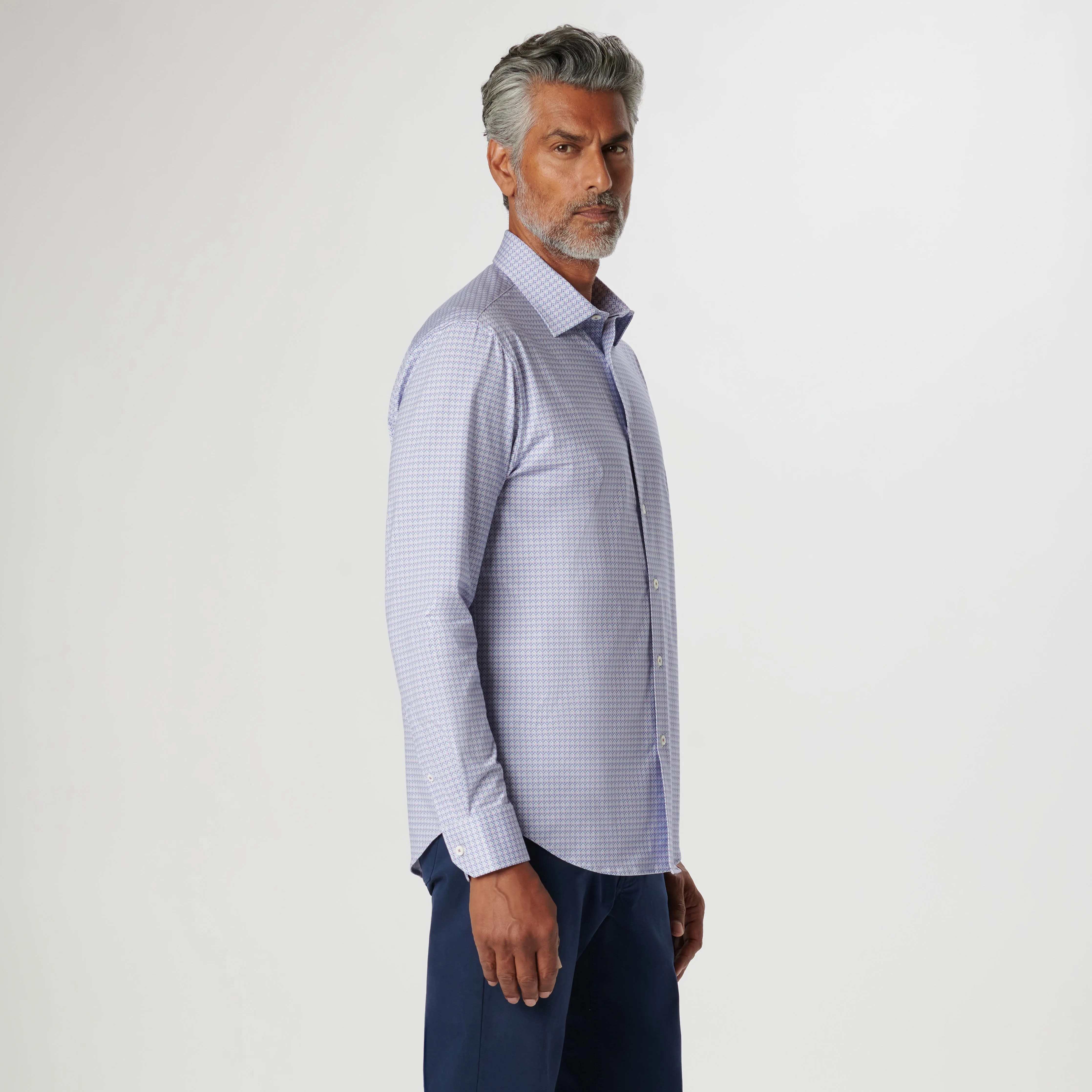 James Diamond Check OoohCotton Shirt sold by Bugatchi product image thumbnail 3