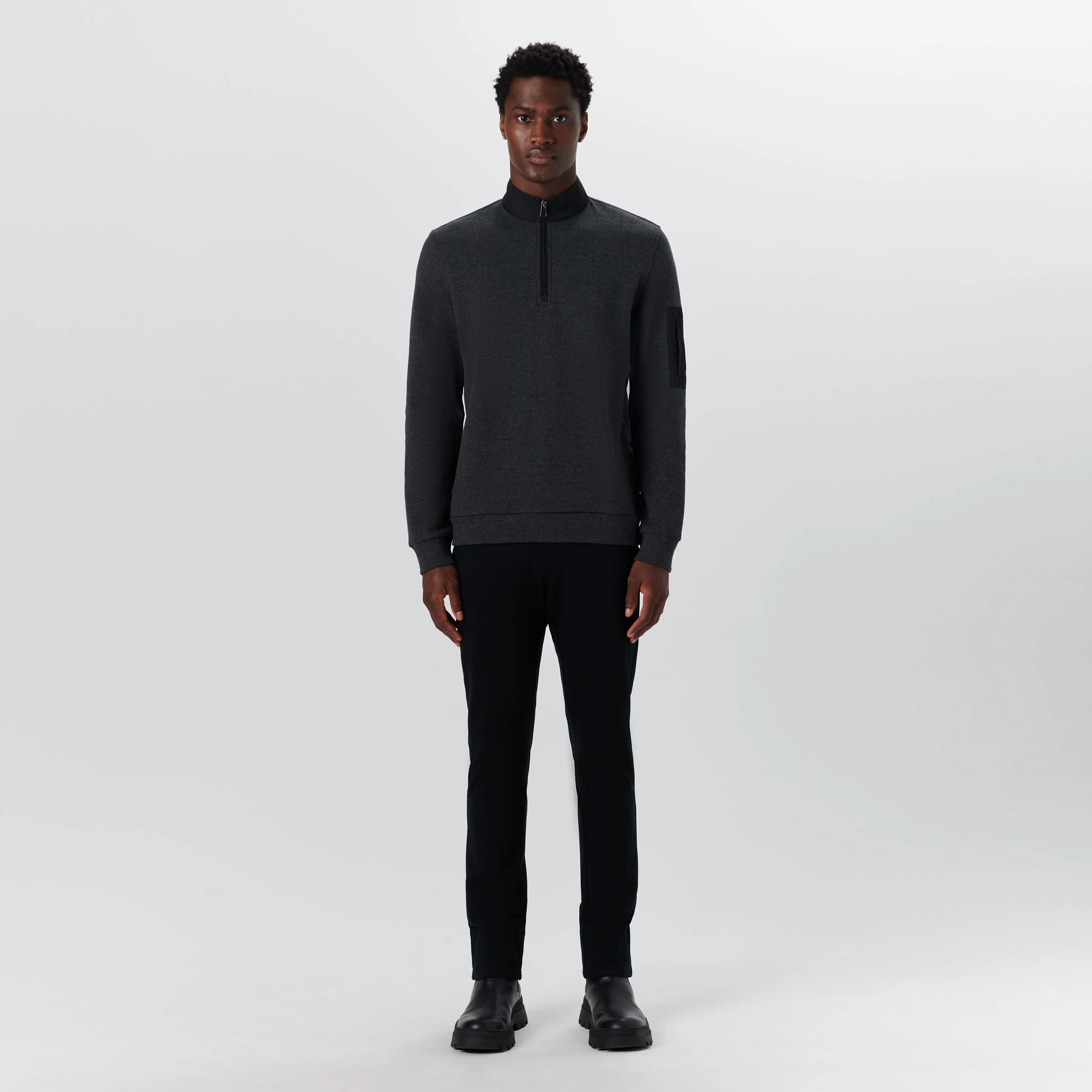 Long Sleeve Quarter Zip Pullover sold by Bugatchi product image thumbnail 5