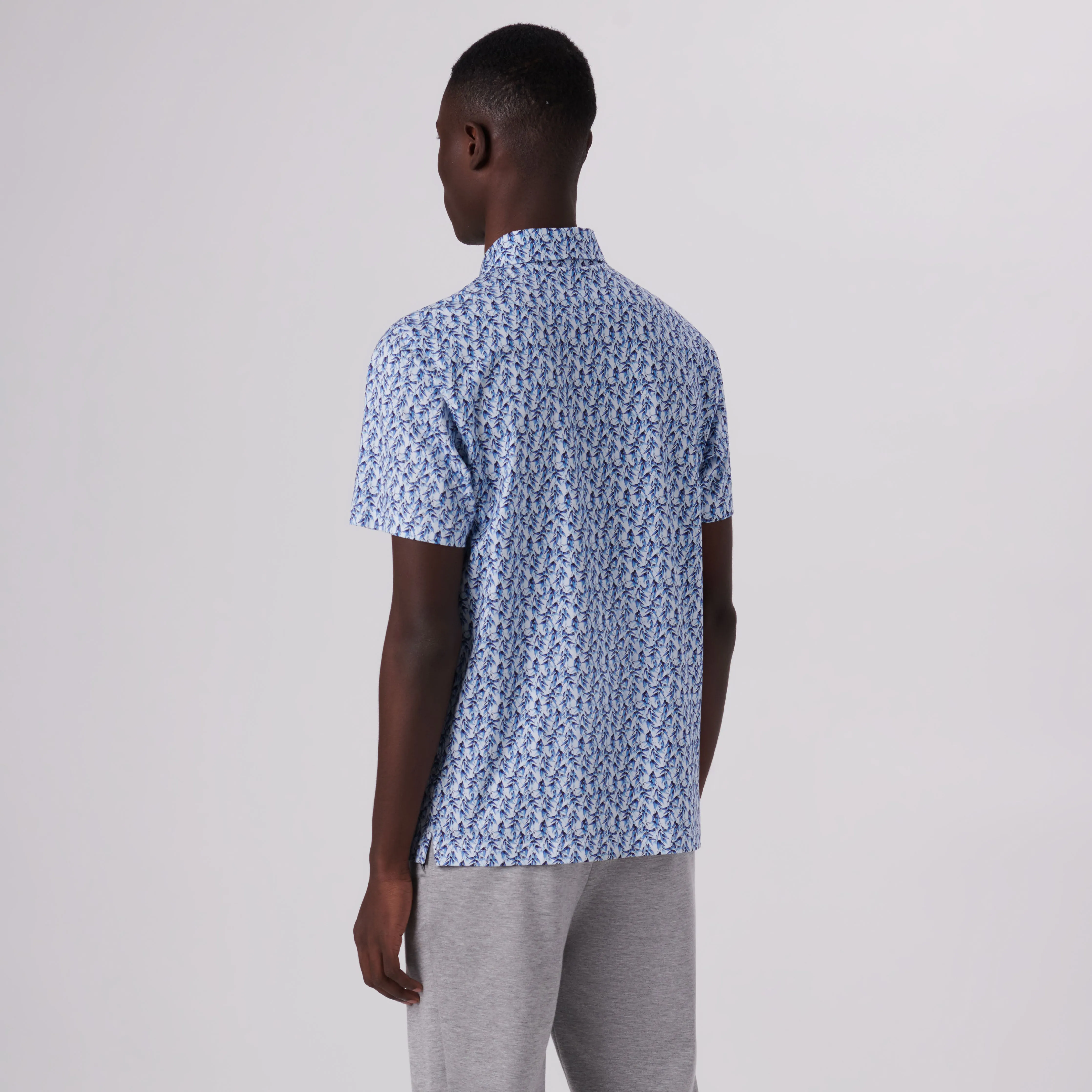 Victor Leaf Print OoohCotton Polo sold by Bugatchi product image thumbnail 4