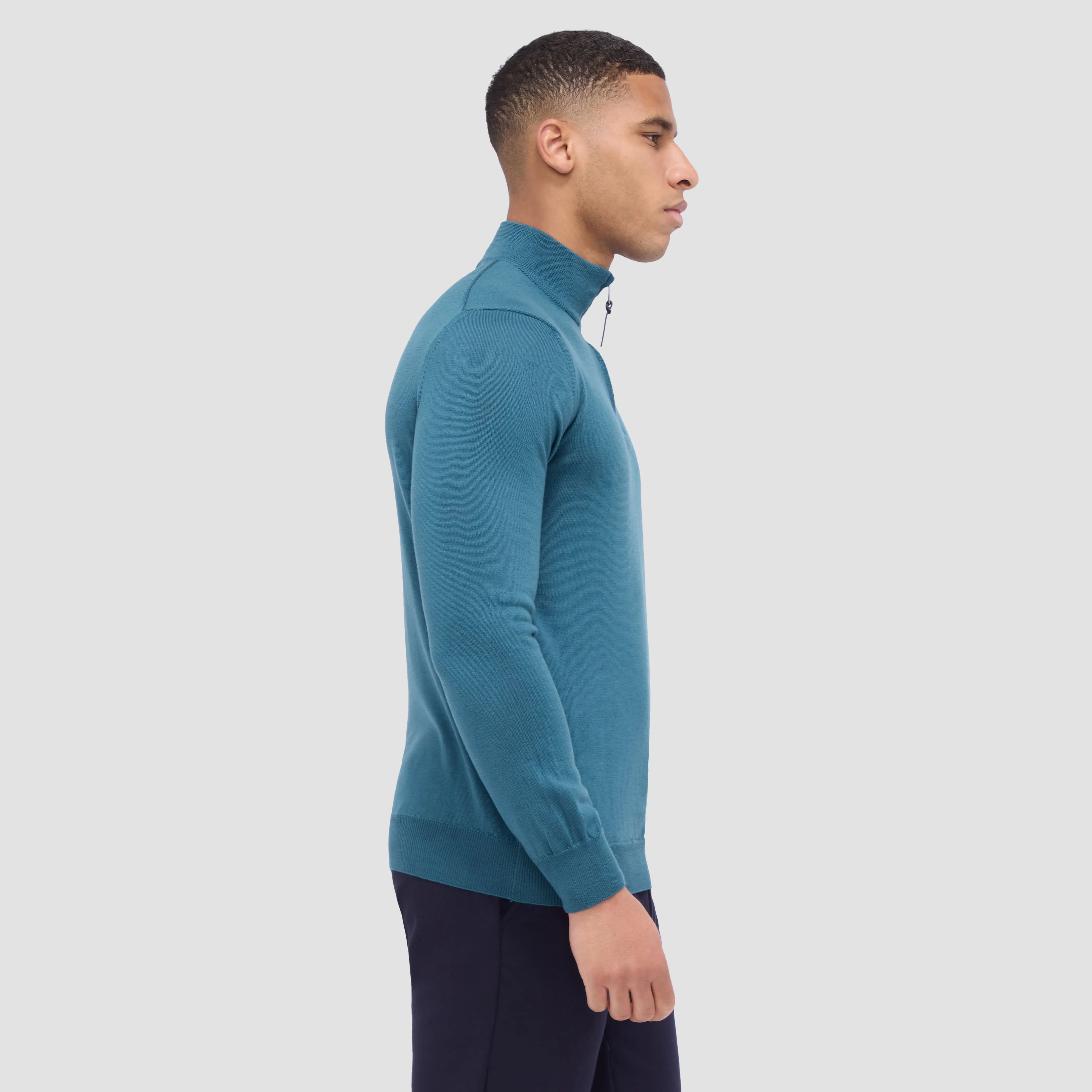 Spencer Quarter-Zip Super Merino Sweater sold by Bugatchi product image thumbnail 3