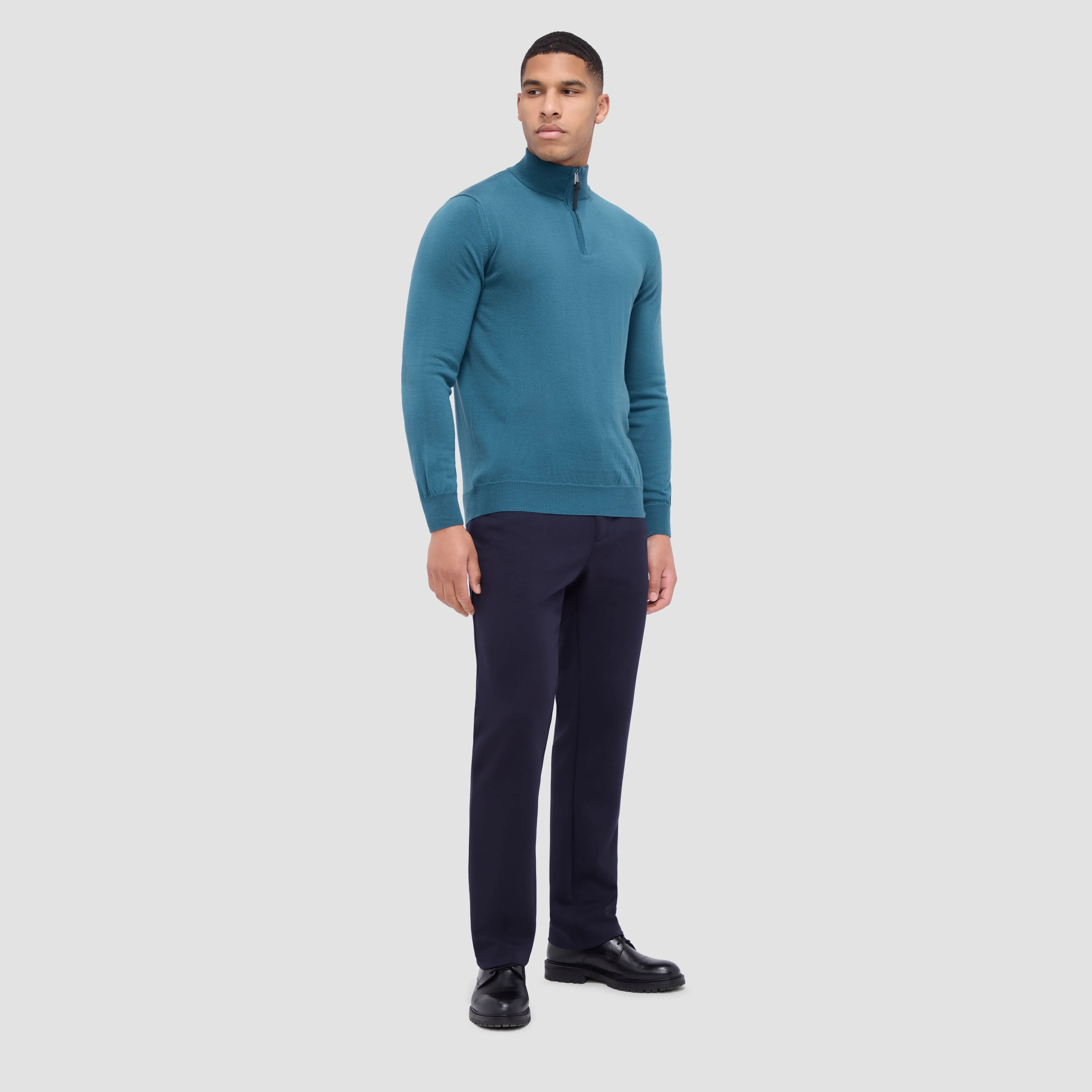 Spencer Quarter-Zip Super Merino Sweater sold by Bugatchi product image thumbnail 5