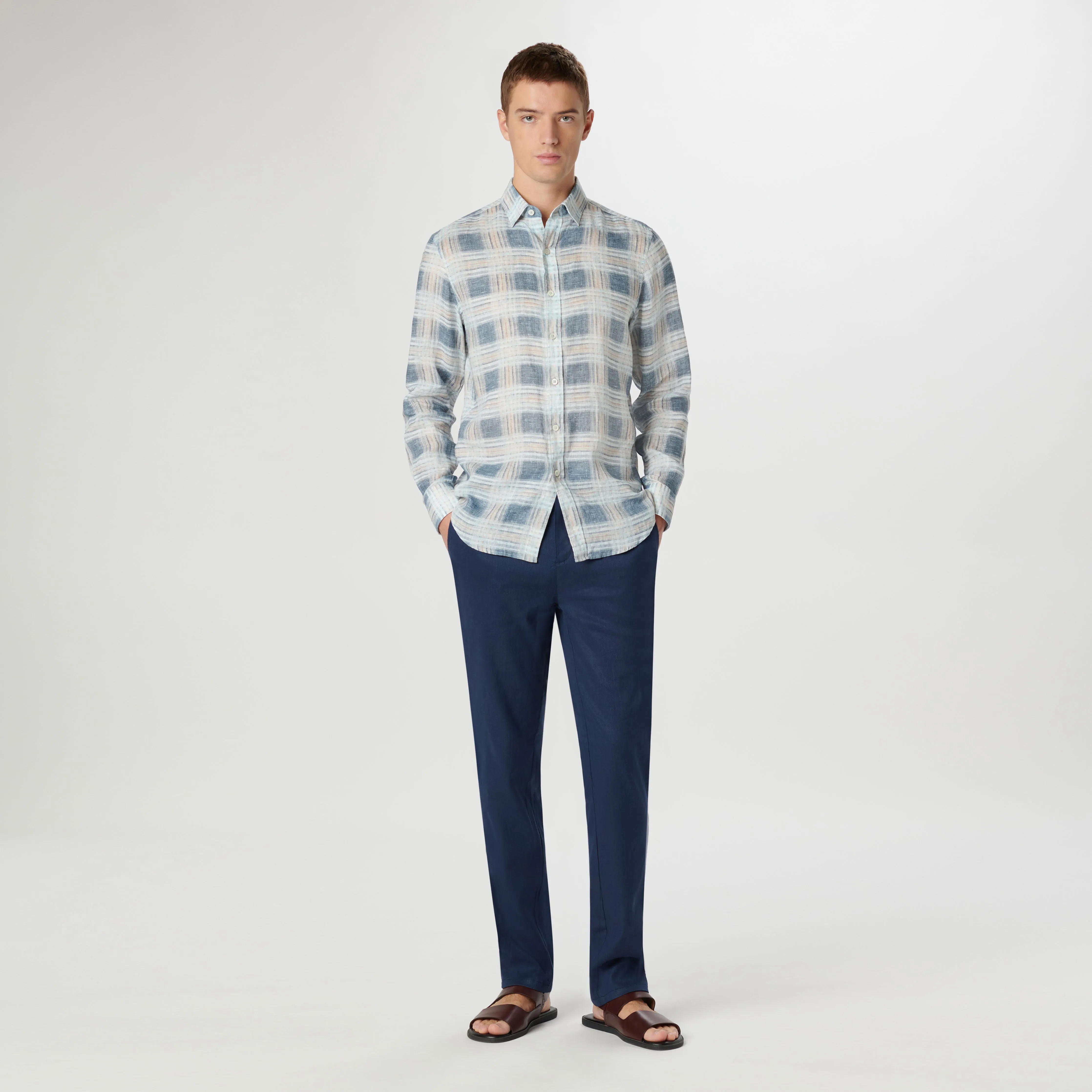 Karl Plaid Shirt sold by Bugatchi product image thumbnail 5