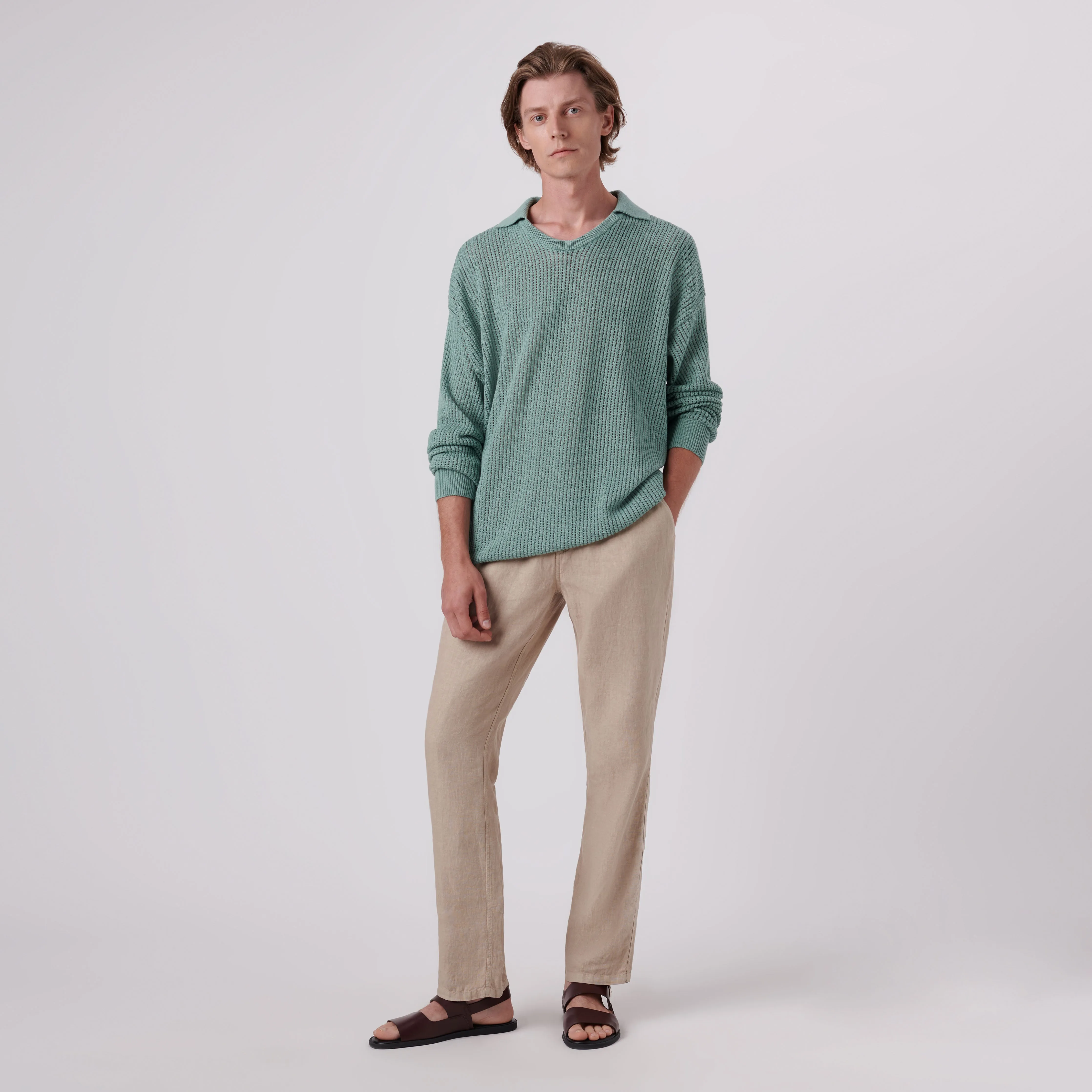 Patterned V-Neck Polo Sweater sold by Bugatchi product image thumbnail 5