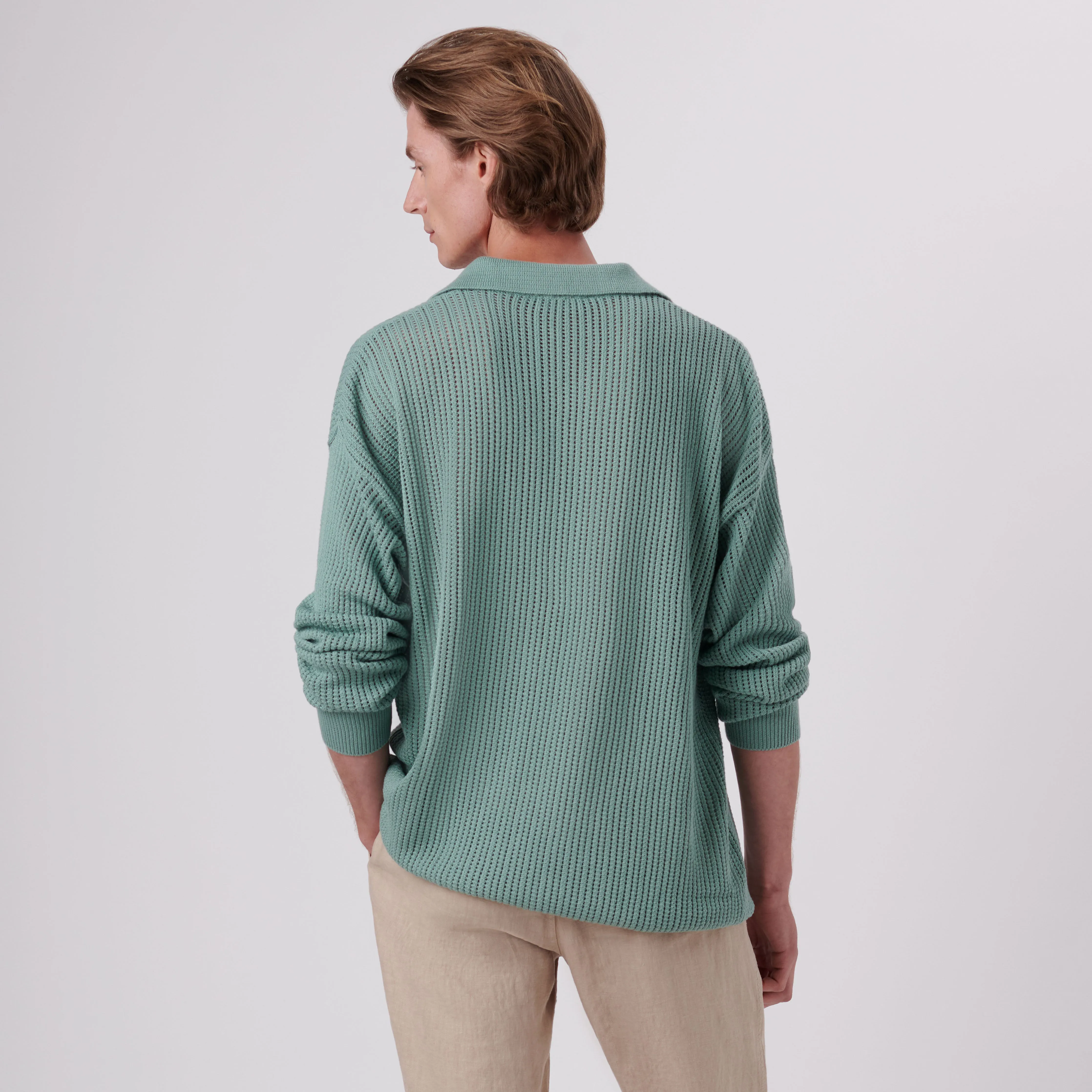 Patterned V-Neck Polo Sweater sold by Bugatchi product image thumbnail 4