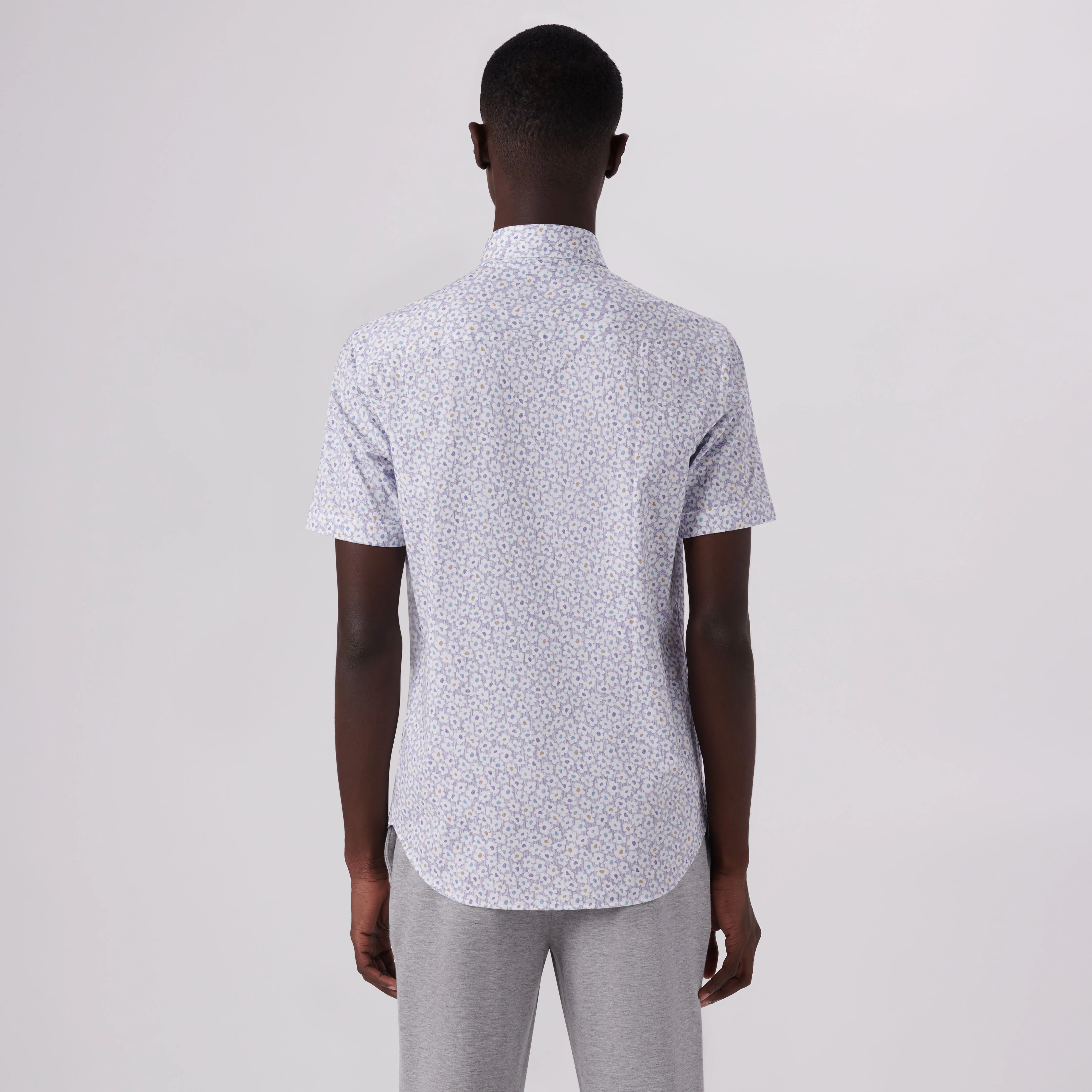 Miles Floral Print OoohCotton Short Sleeve Shirt sold by Bugatchi product image thumbnail 4