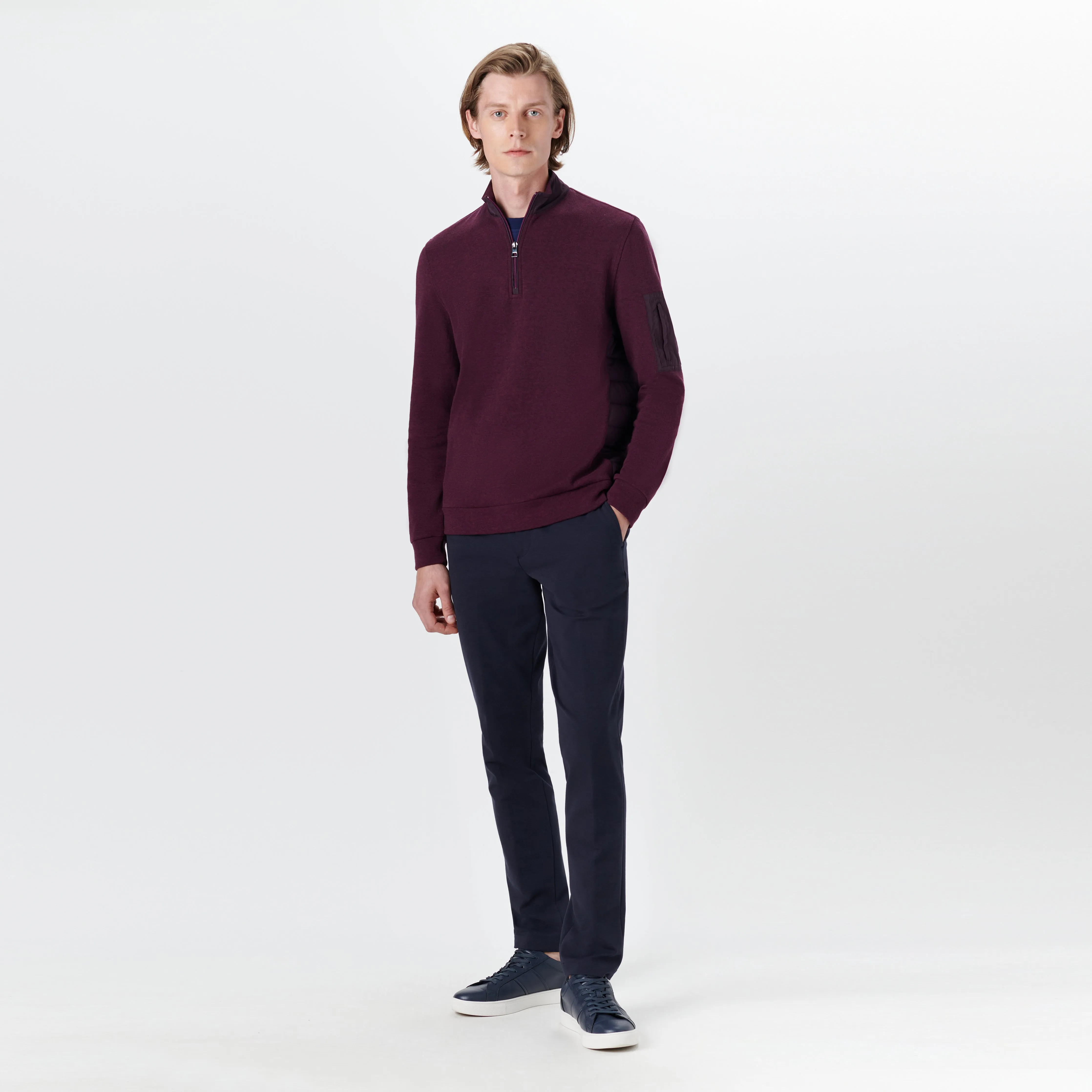 Long Sleeve Quarter Zip Pullover sold by Bugatchi product image thumbnail 5