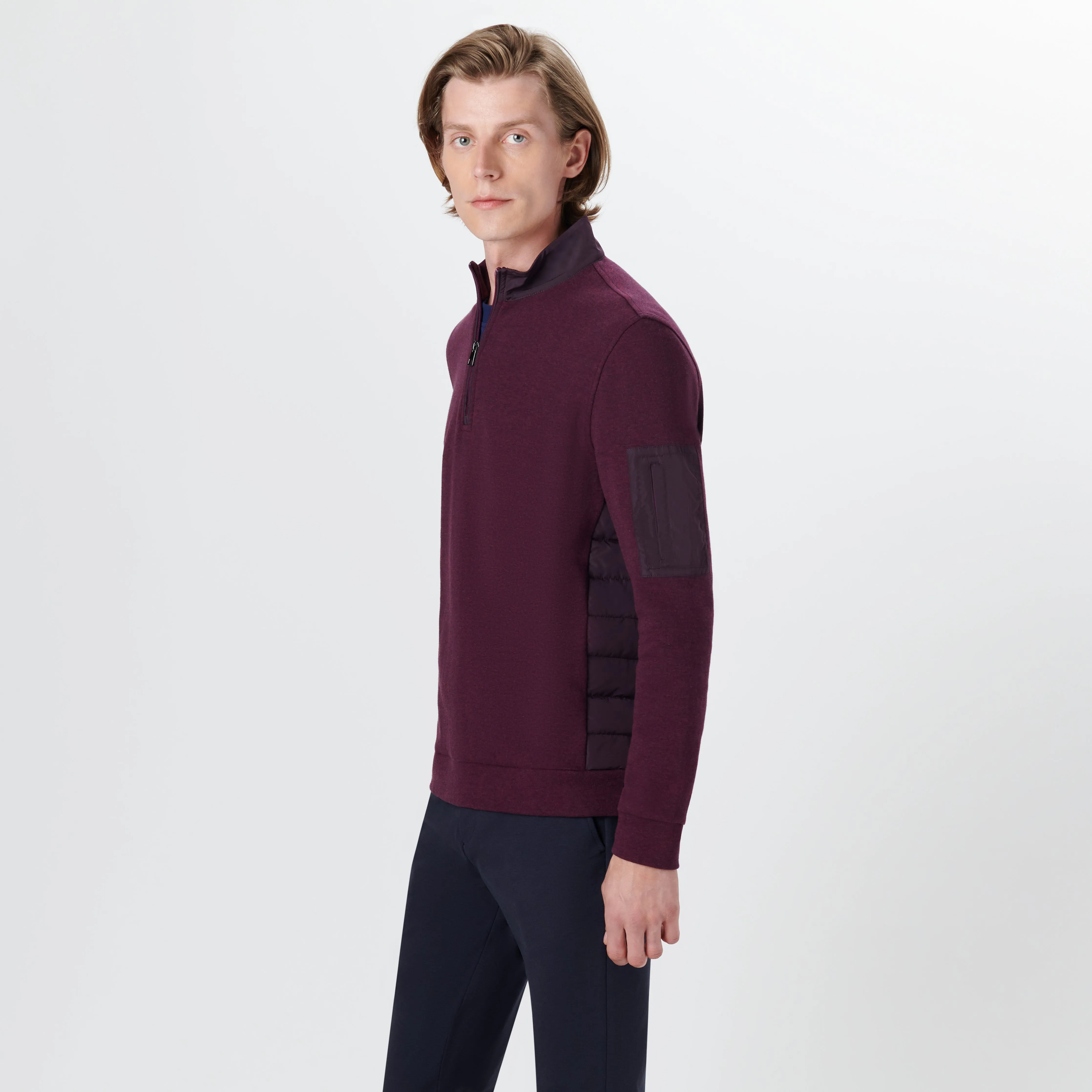 Long Sleeve Quarter Zip Pullover sold by Bugatchi product image thumbnail 3