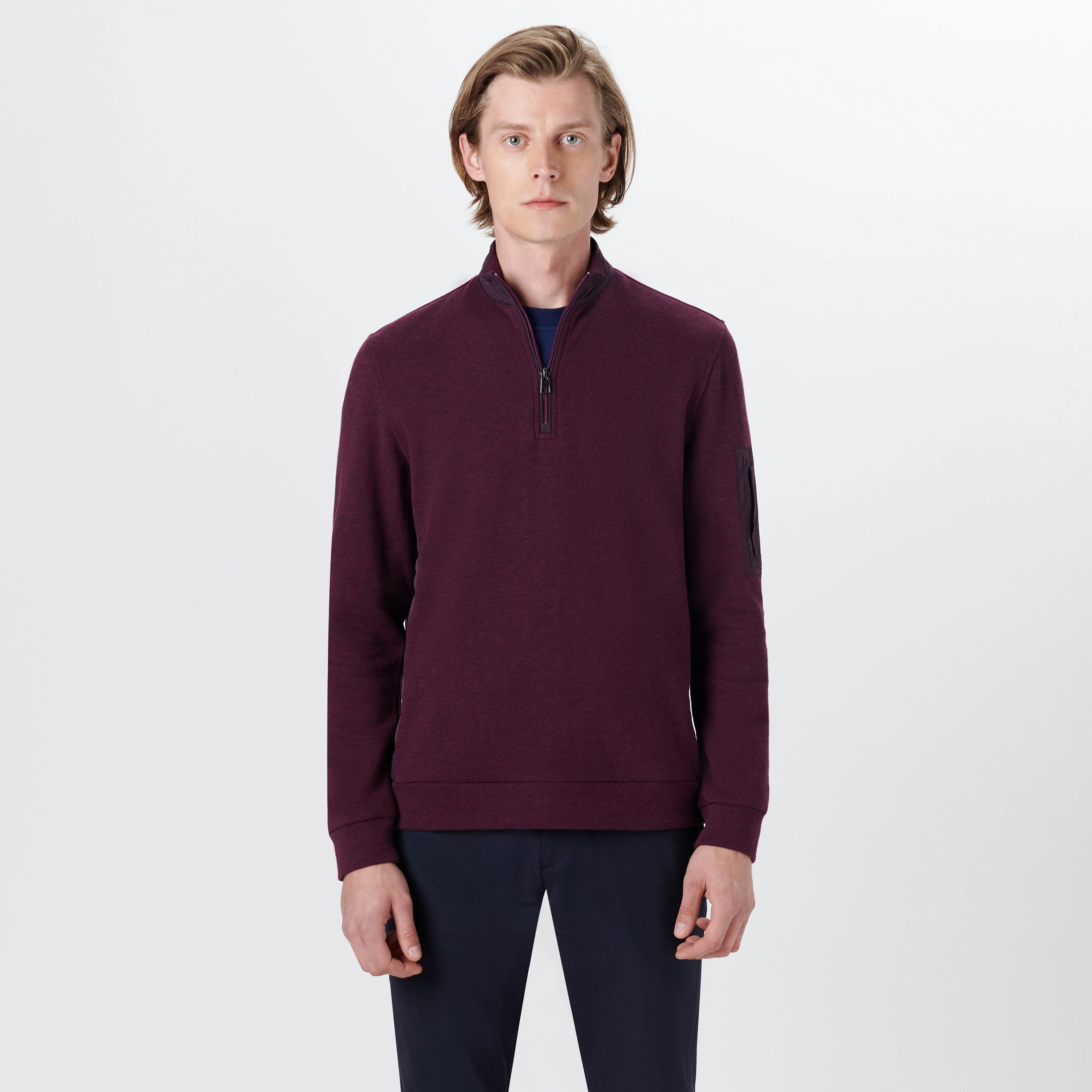 Long Sleeve Quarter Zip Pullover sold by Bugatchi product image thumbnail 2
