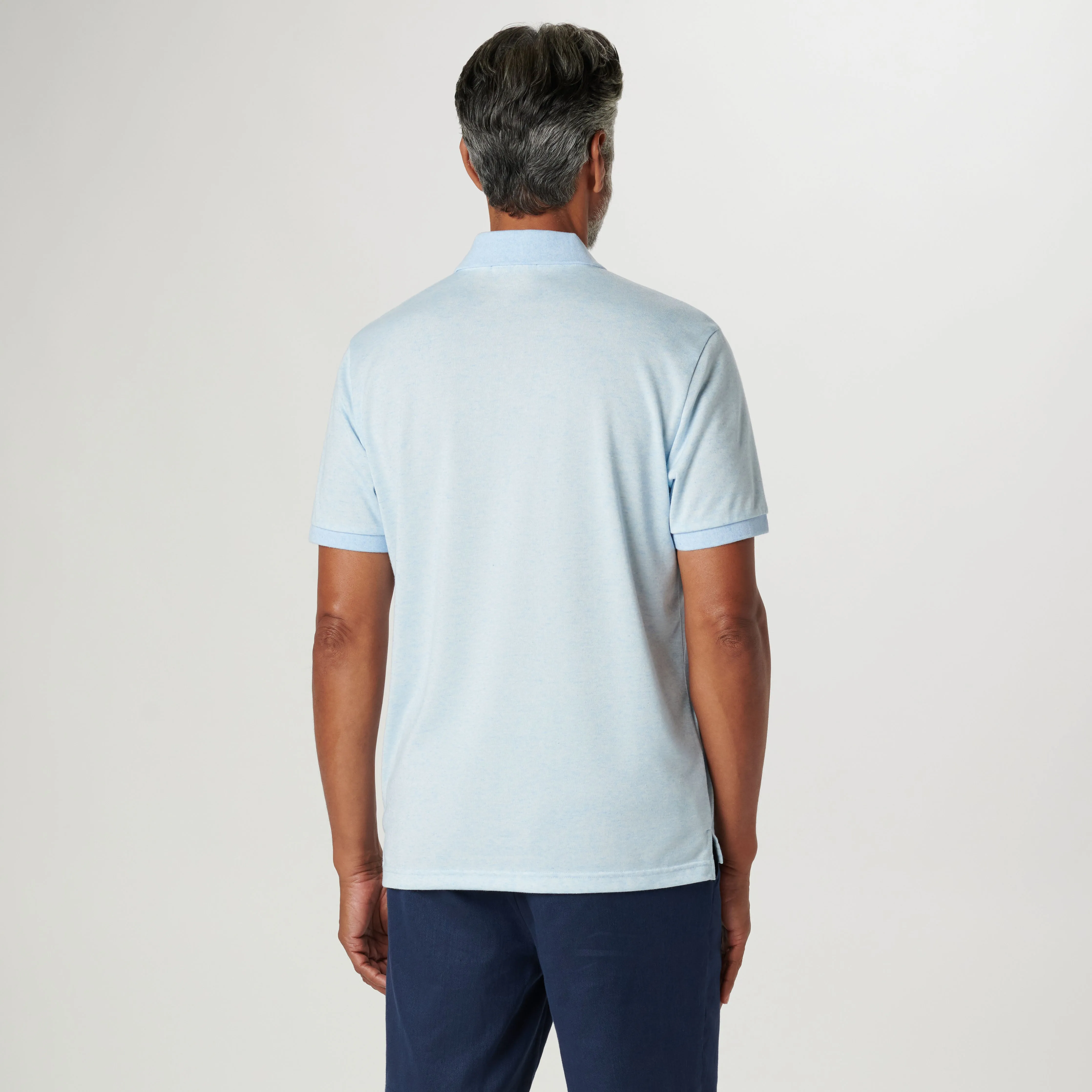 Marled Johnny Collar Polo sold by Bugatchi product image thumbnail 4