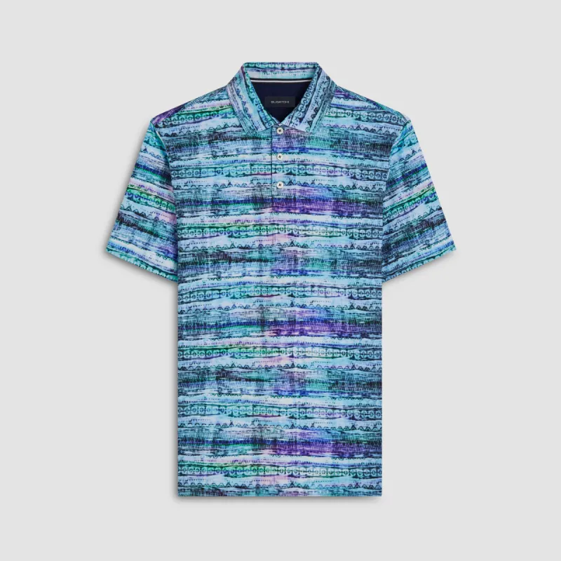 Hendrix Abstract Print Polo Shirt sold by Bugatchi