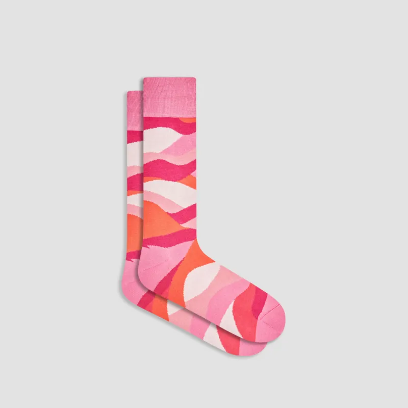 Abstract Mid-Calf Socks sold by Bugatchi