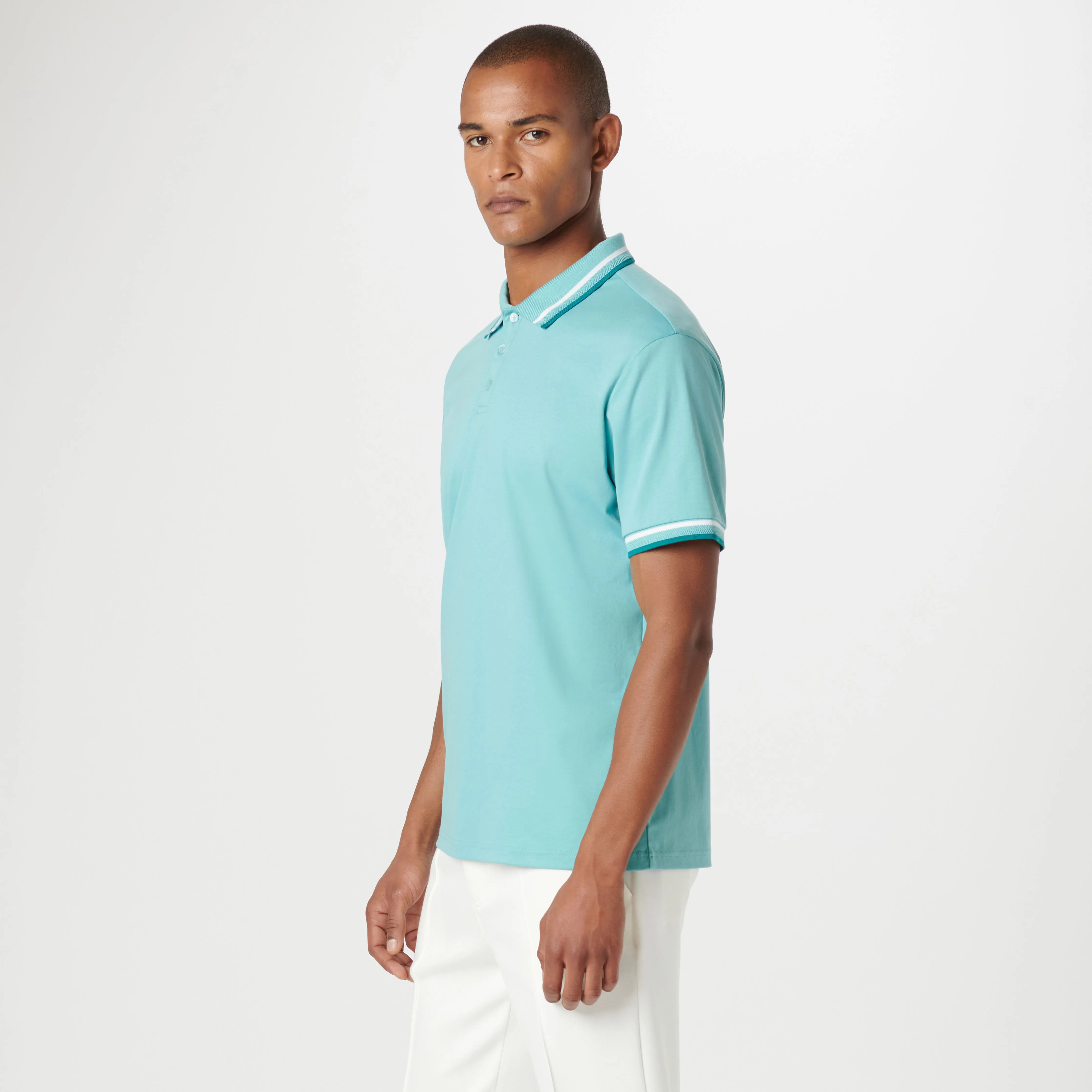 Tipped Solid Polo sold by Bugatchi product image thumbnail 3