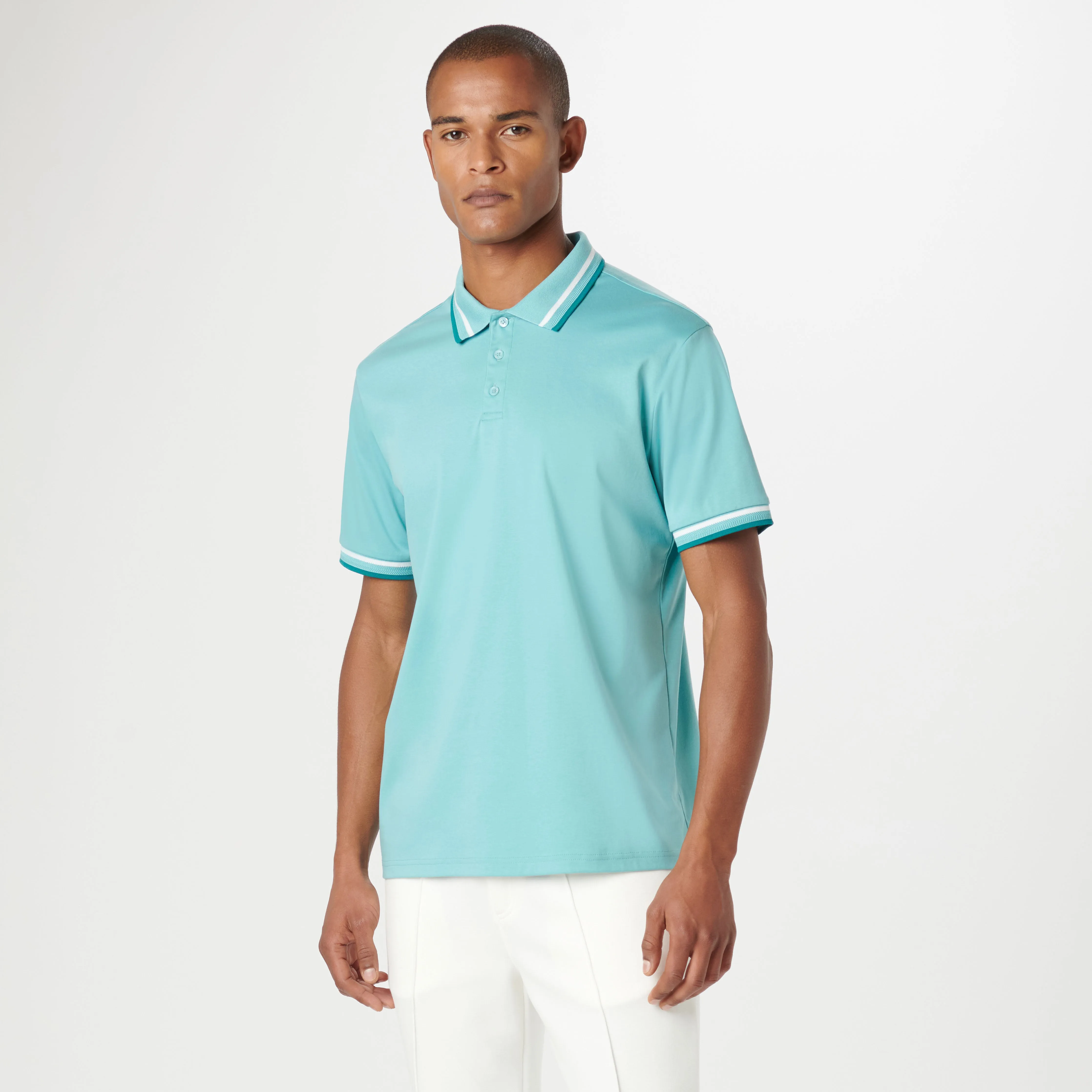 Tipped Solid Polo sold by Bugatchi product image thumbnail 2