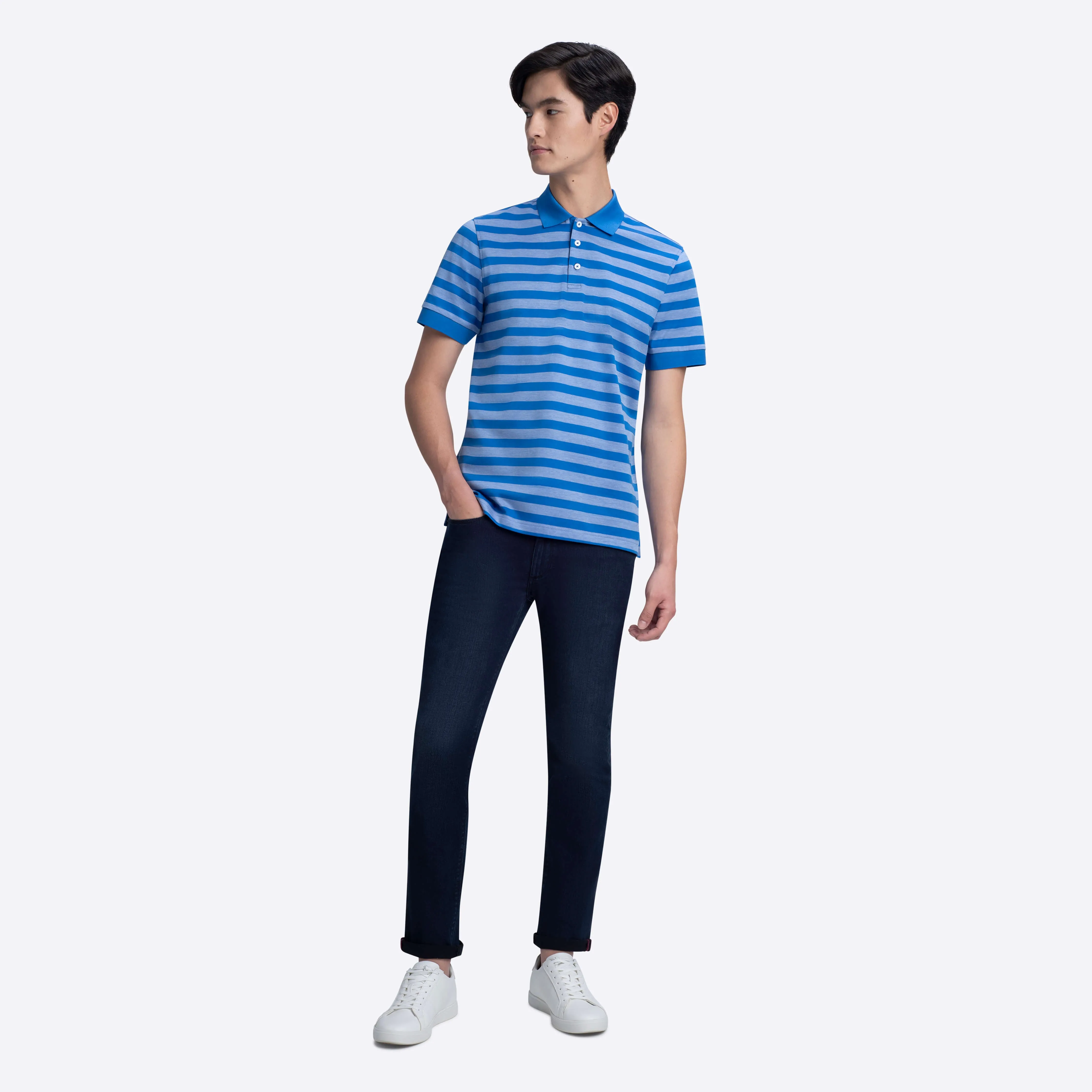 Striped Polo sold by Bugatchi product image thumbnail 5