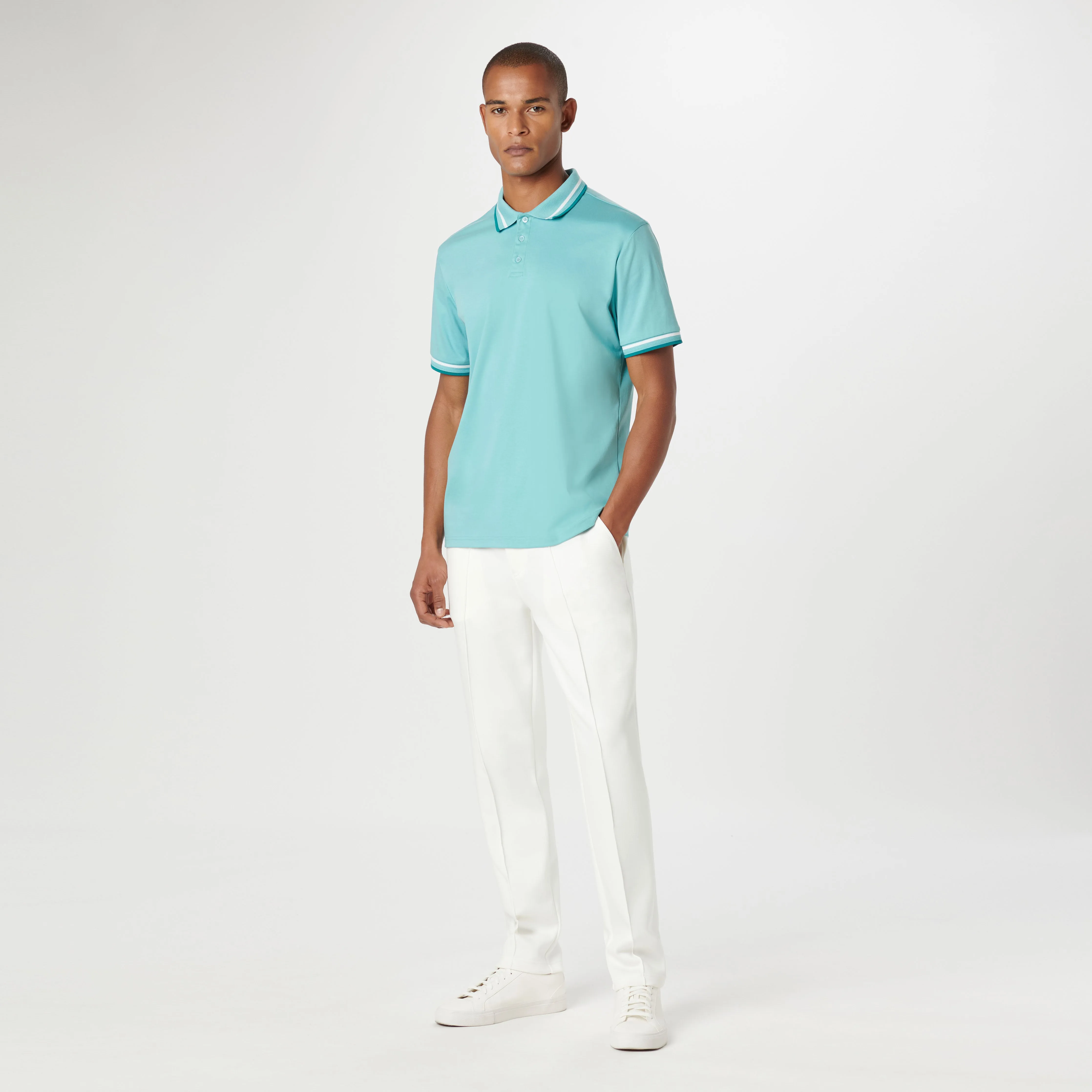Tipped Solid Polo sold by Bugatchi product image thumbnail 5