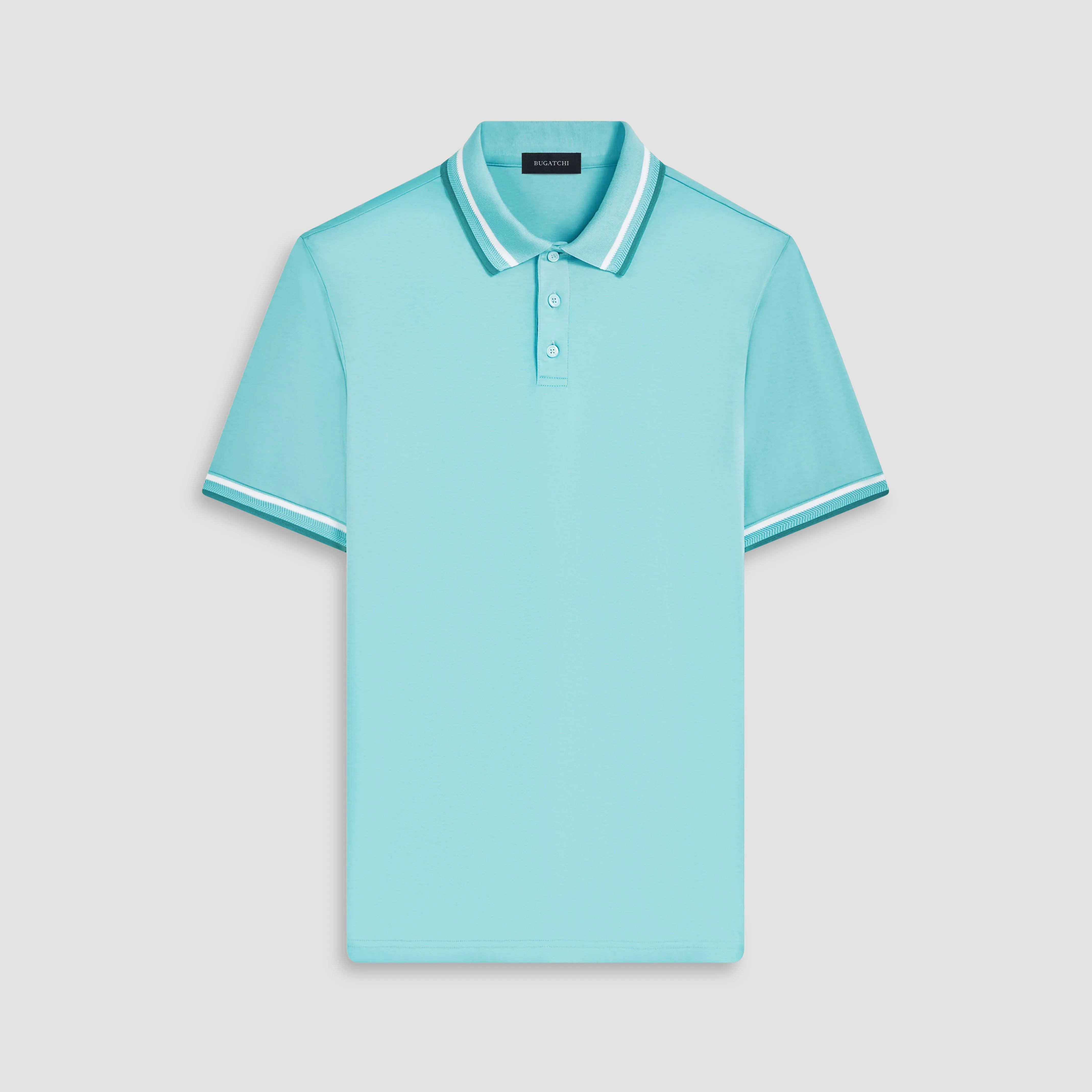 Tipped Solid Polo sold by Bugatchi
