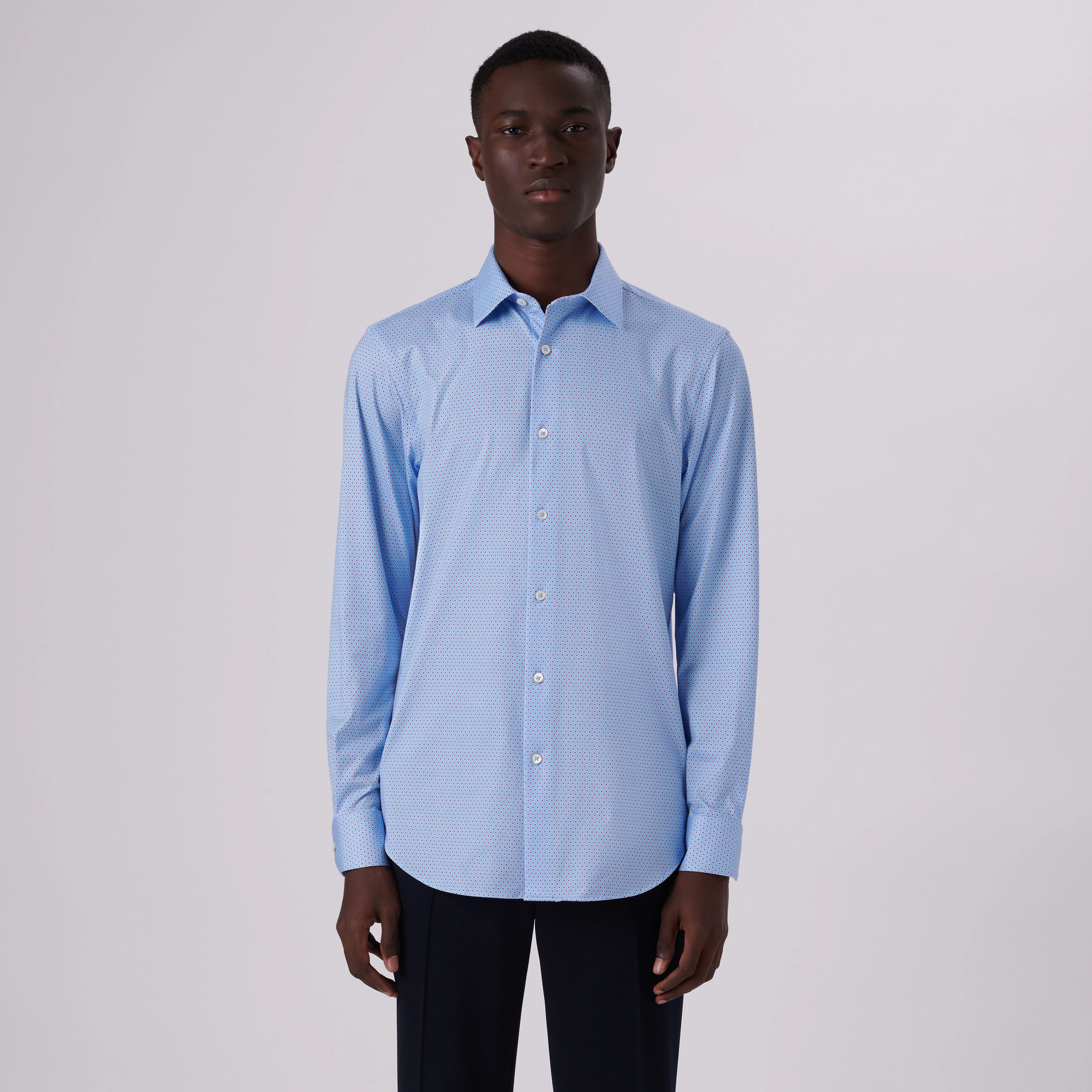 James Pin Diamond Print OoohCotton Shirt sold by Bugatchi product image thumbnail 2