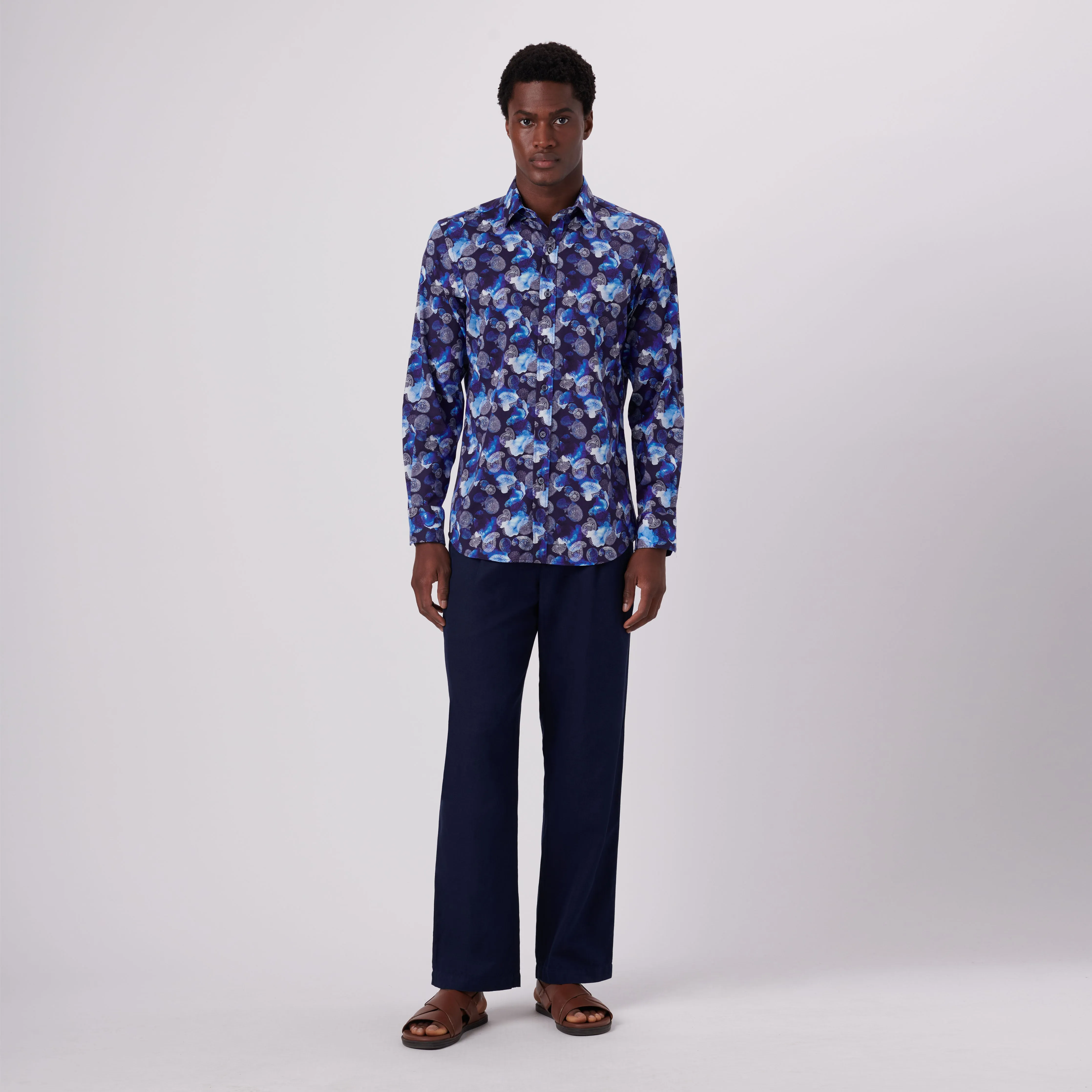 Julian Paisley Print Shirt sold by Bugatchi product image thumbnail 5