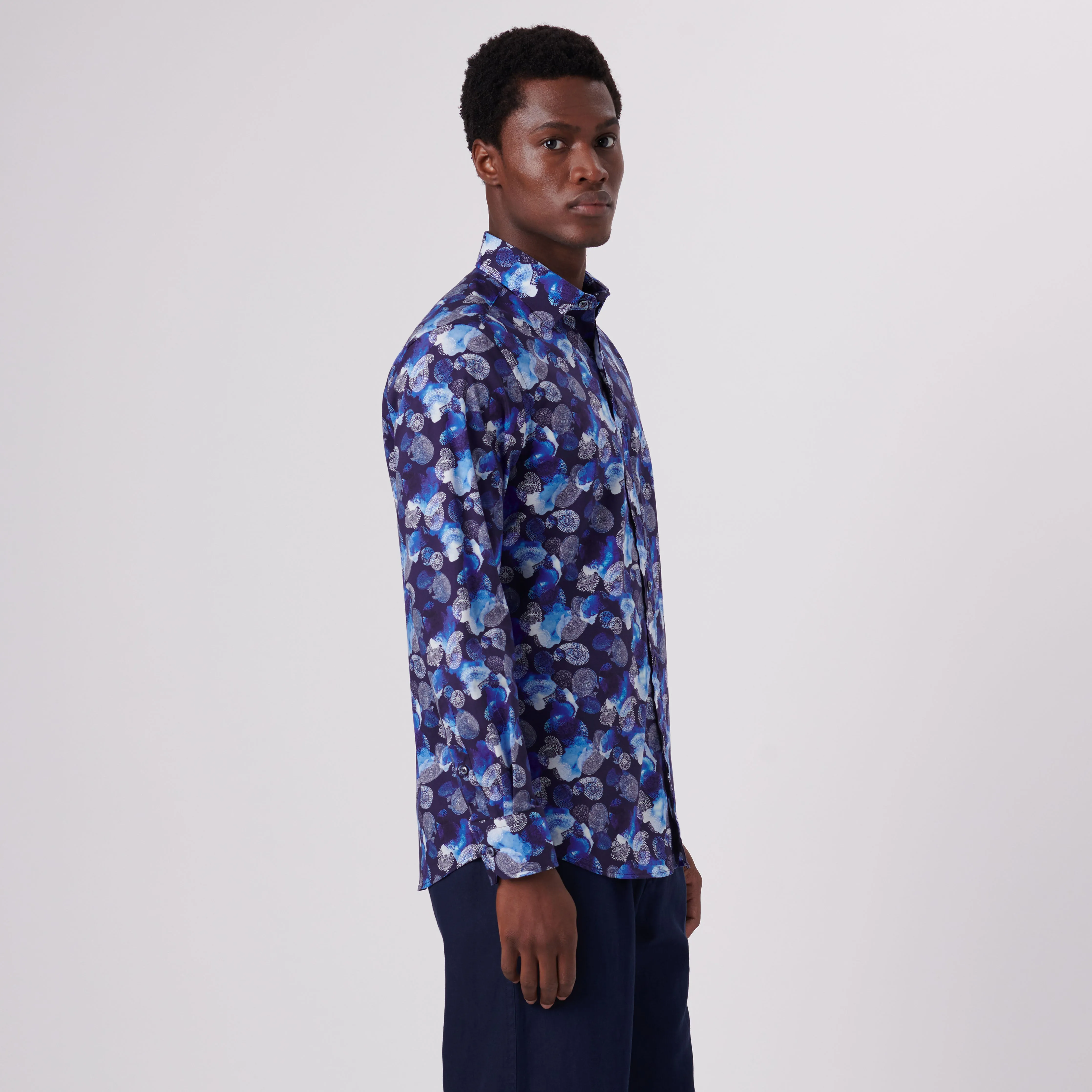 Julian Paisley Print Shirt sold by Bugatchi product image thumbnail 3