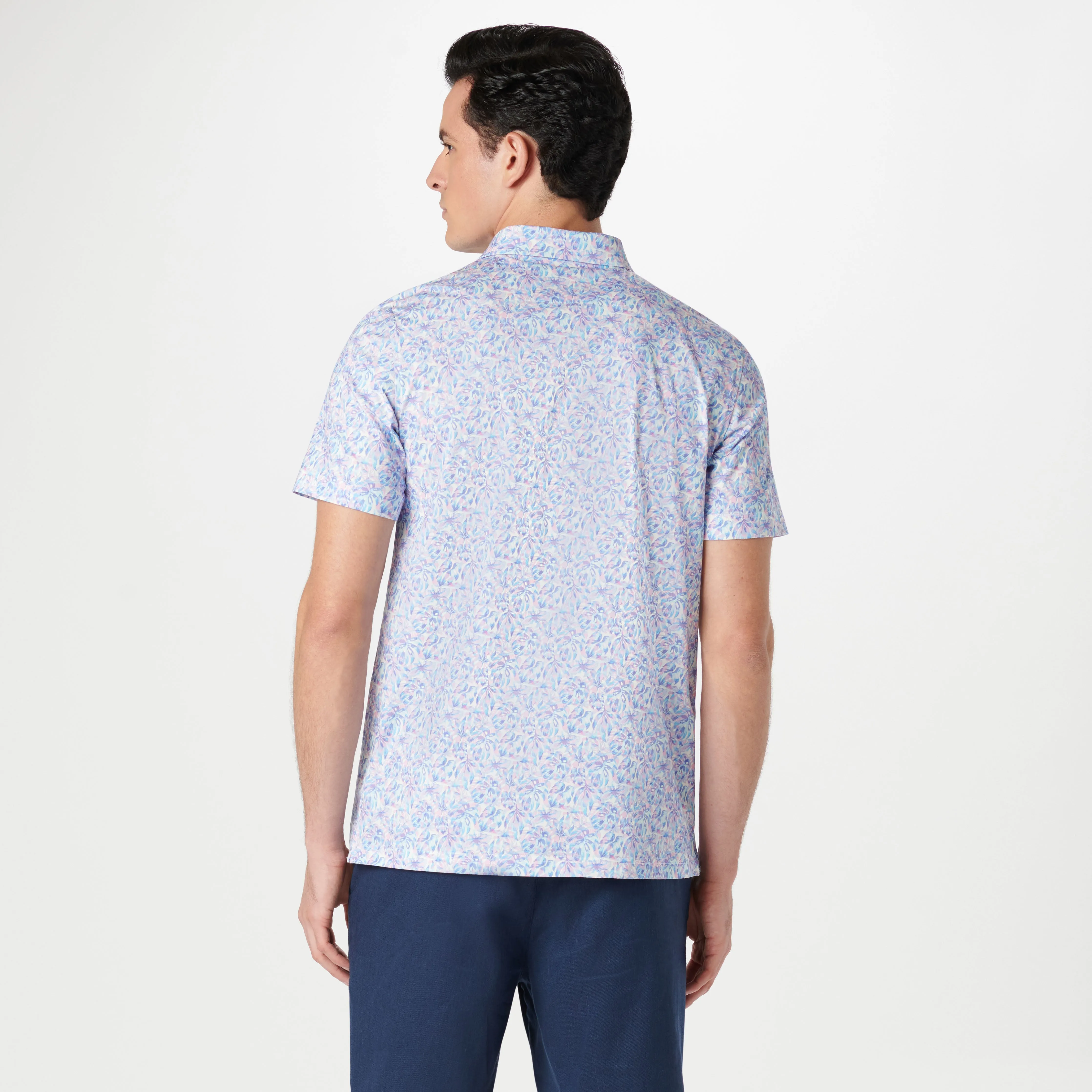 Victor Leaf Print OoohCotton Polo sold by Bugatchi product image thumbnail 4