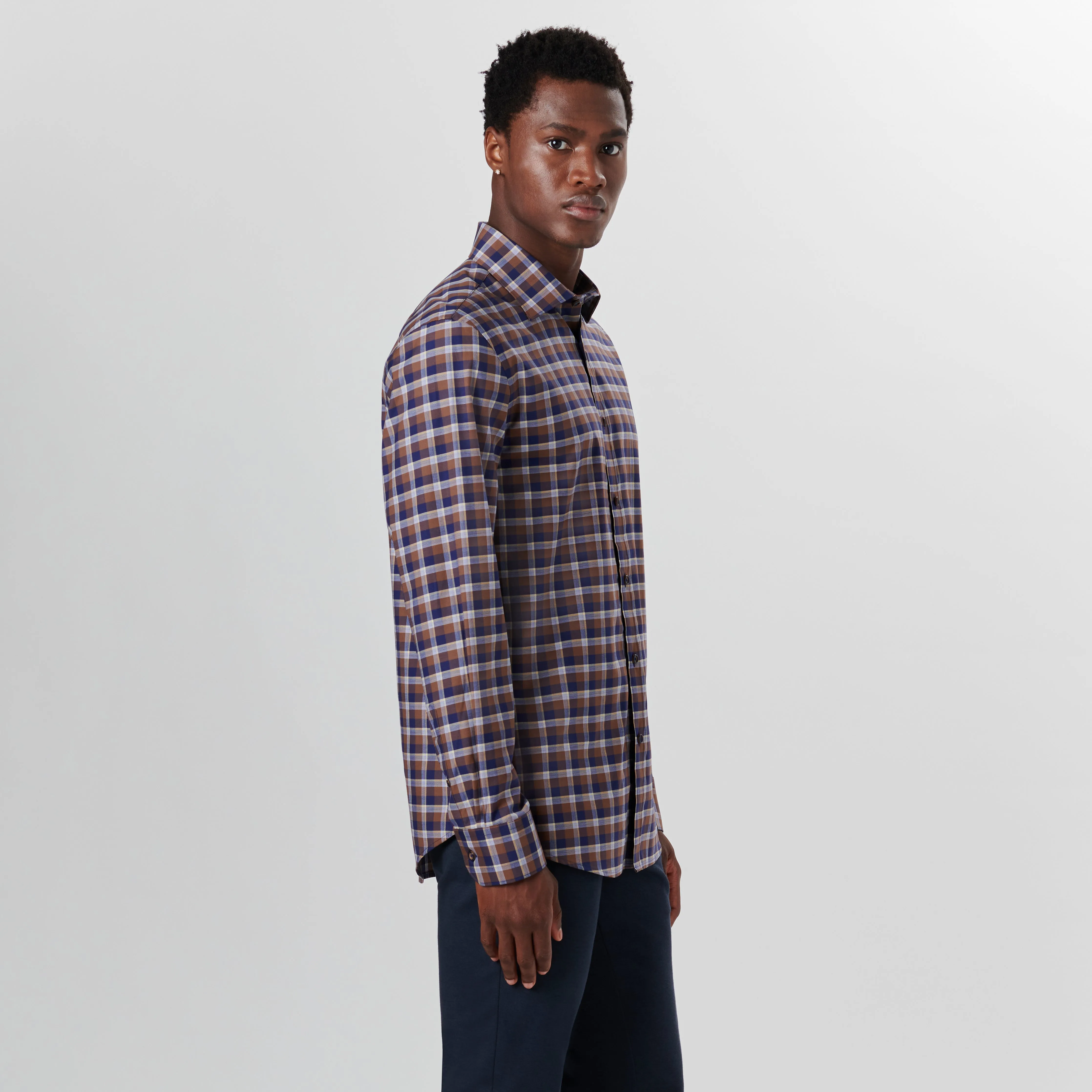 JULIAN Small Check Shirt sold by Bugatchi product image thumbnail 3