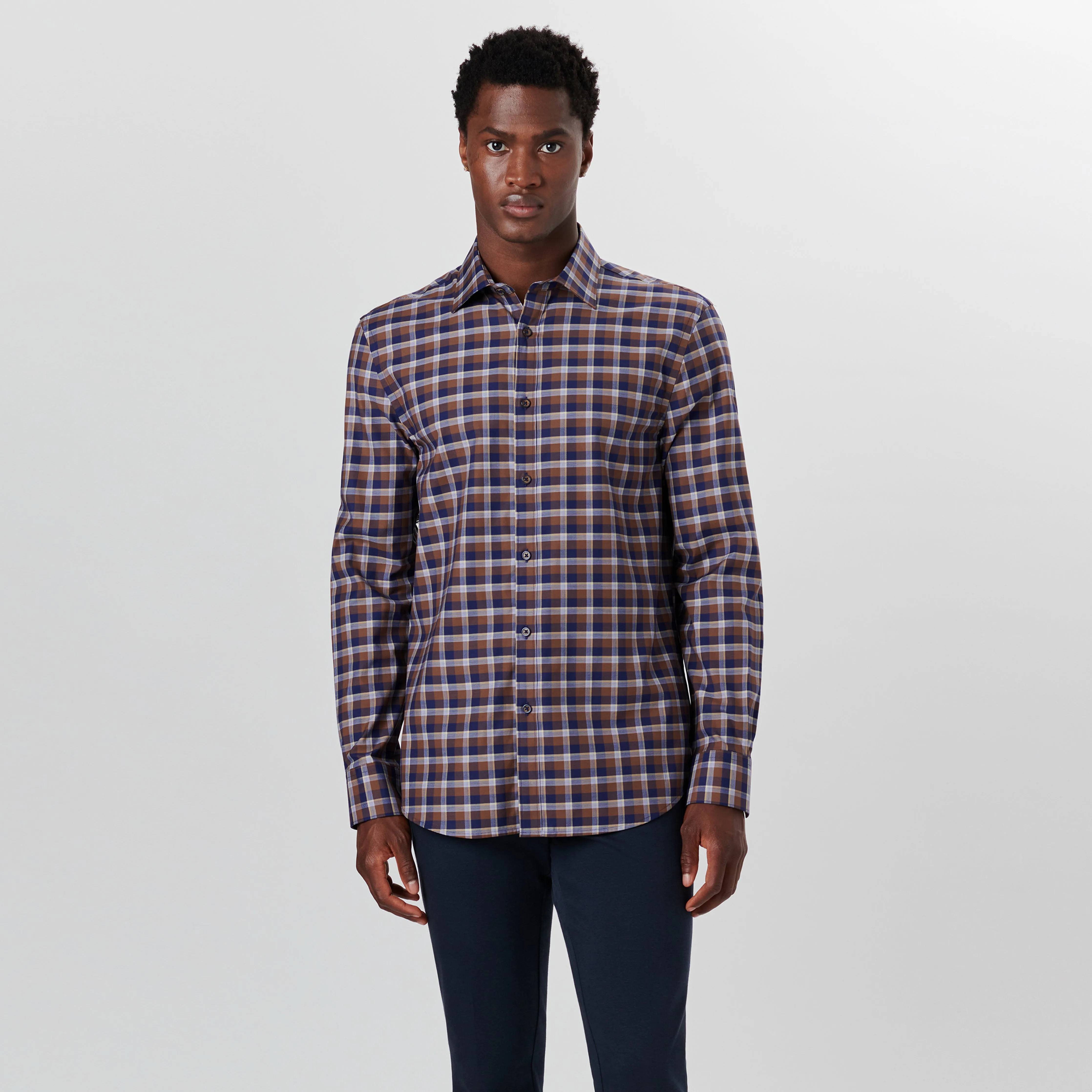 JULIAN Small Check Shirt sold by Bugatchi product image thumbnail 2