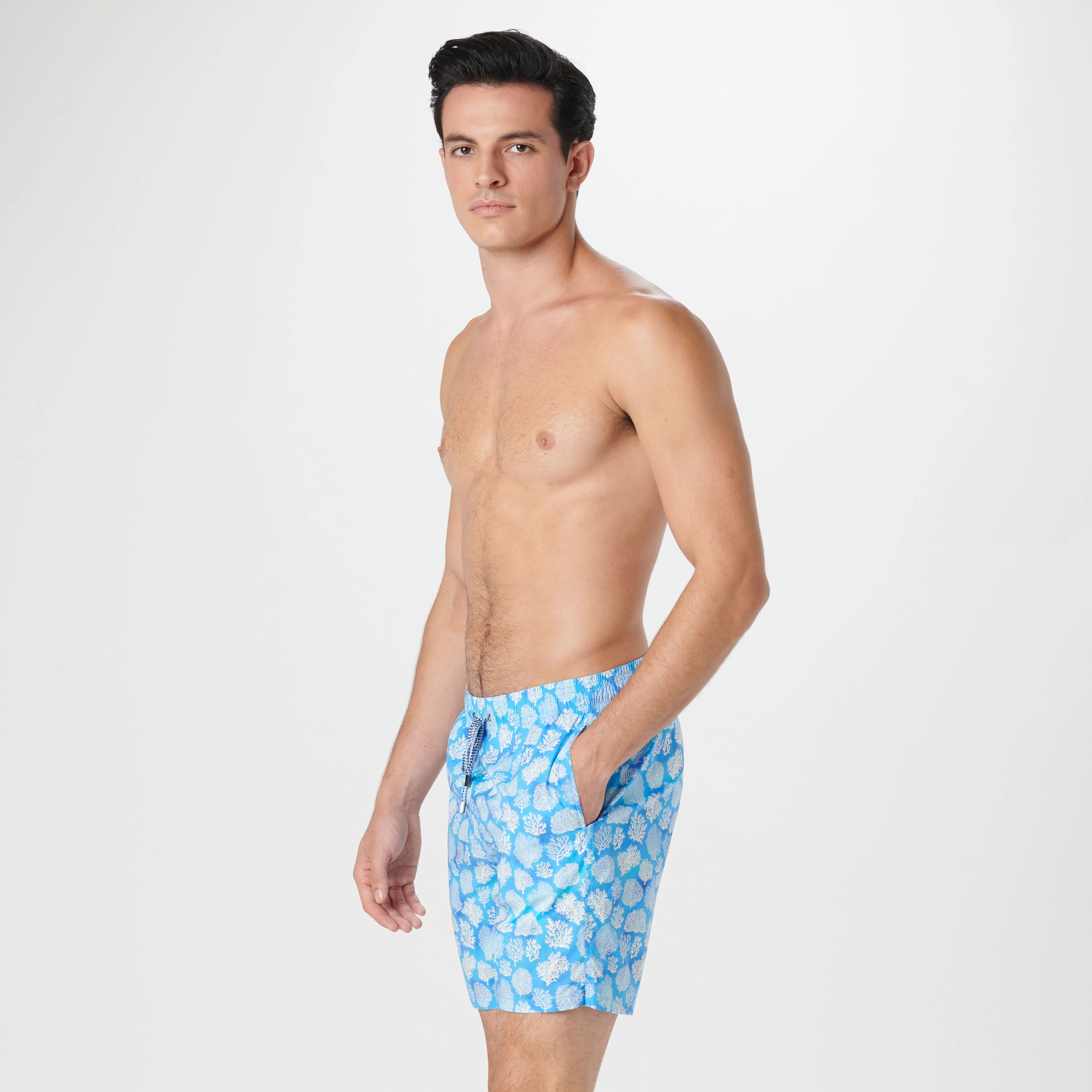 Cosmo Coral Swim Trunks sold by Bugatchi product image thumbnail 3