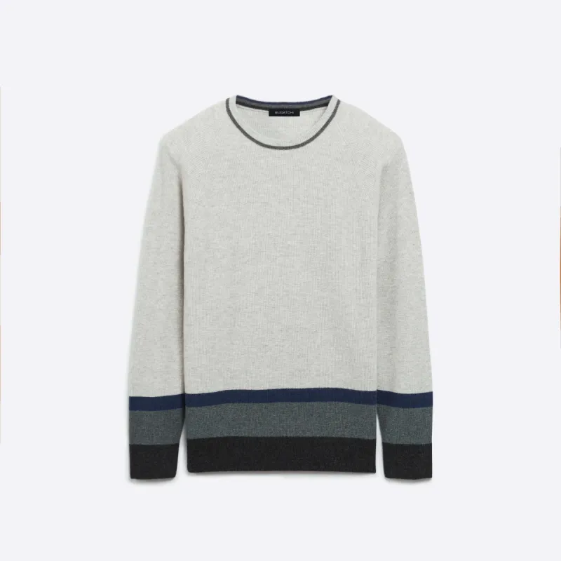 Color Block Crew Neck Sweater sold by Bugatchi