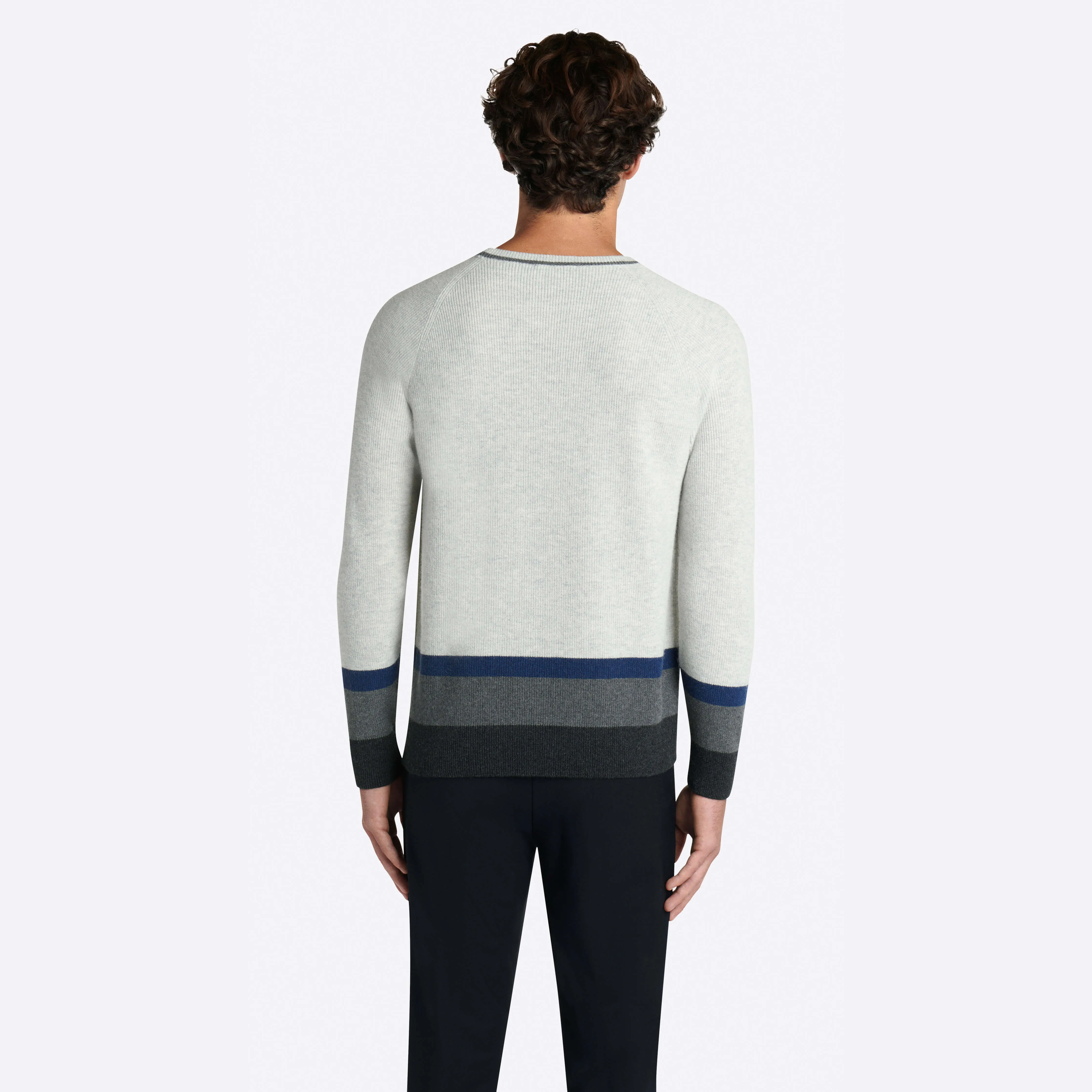 Color Block Crew Neck Sweater sold by Bugatchi product image thumbnail 5