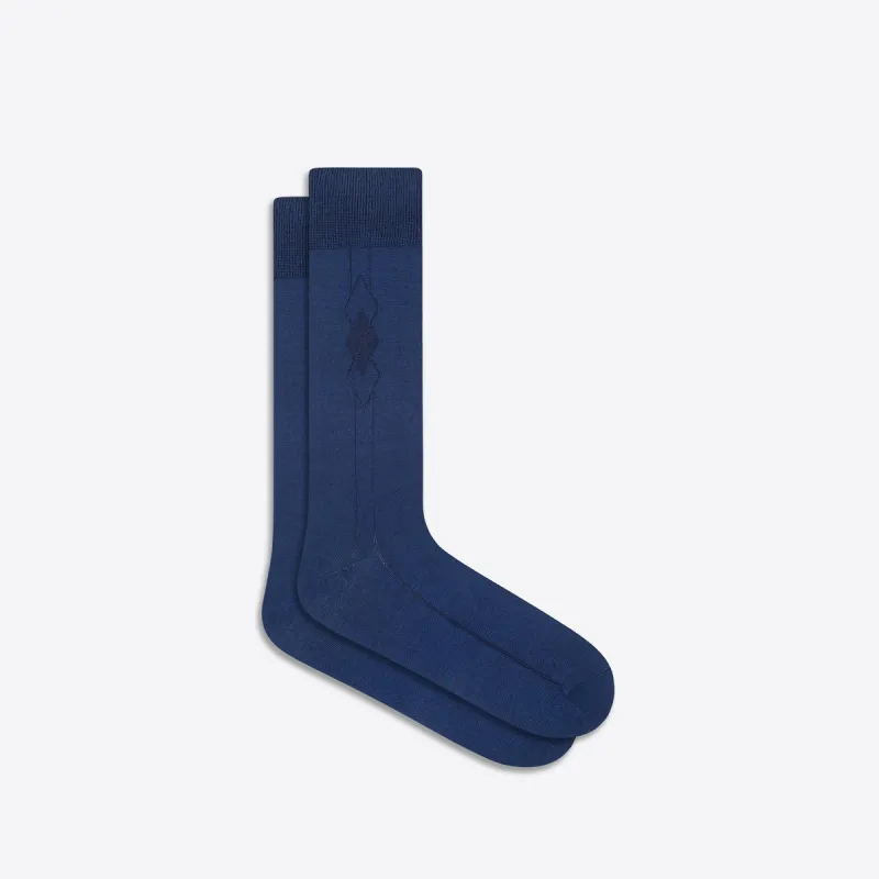Tonal Diamond Cluster Mid-Calf Socks sold by Bugatchi